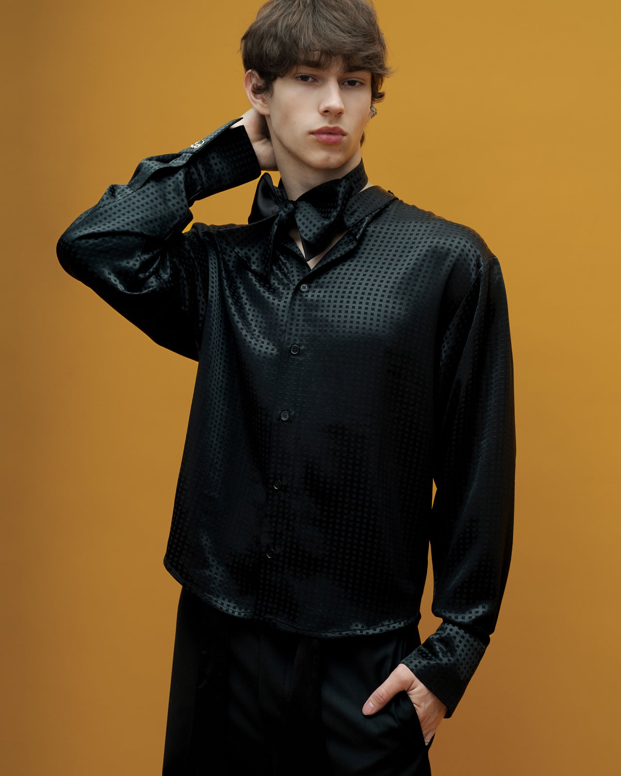 "Bow Tie" Black Shirt