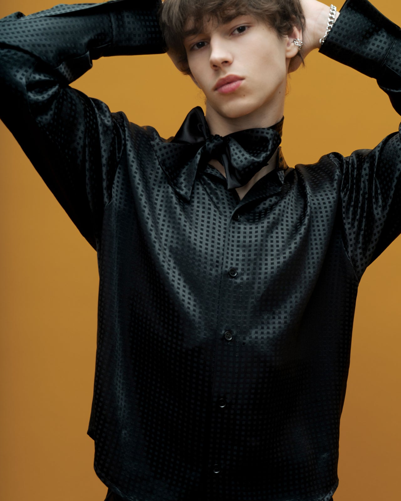 "Bow Tie" Black Shirt