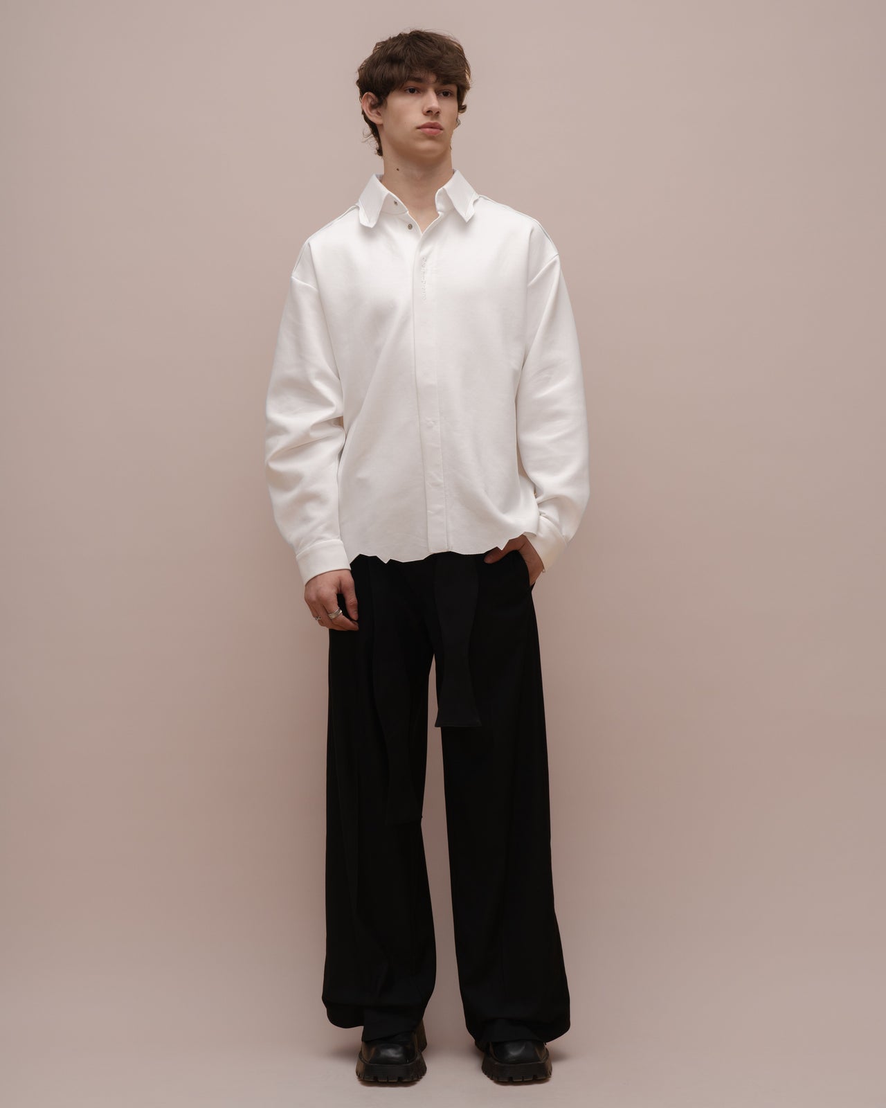 "Pattern" White Shirt