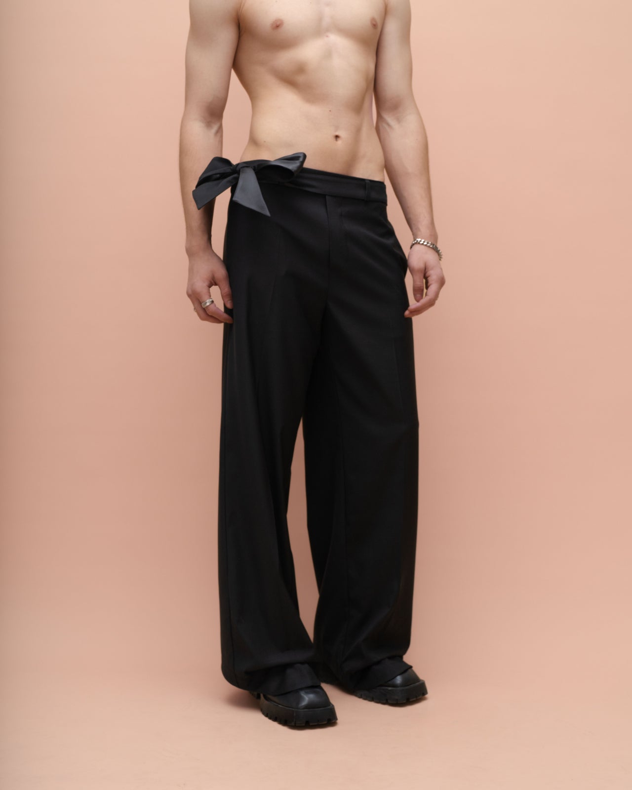 "Bow Tie" Black Trousers