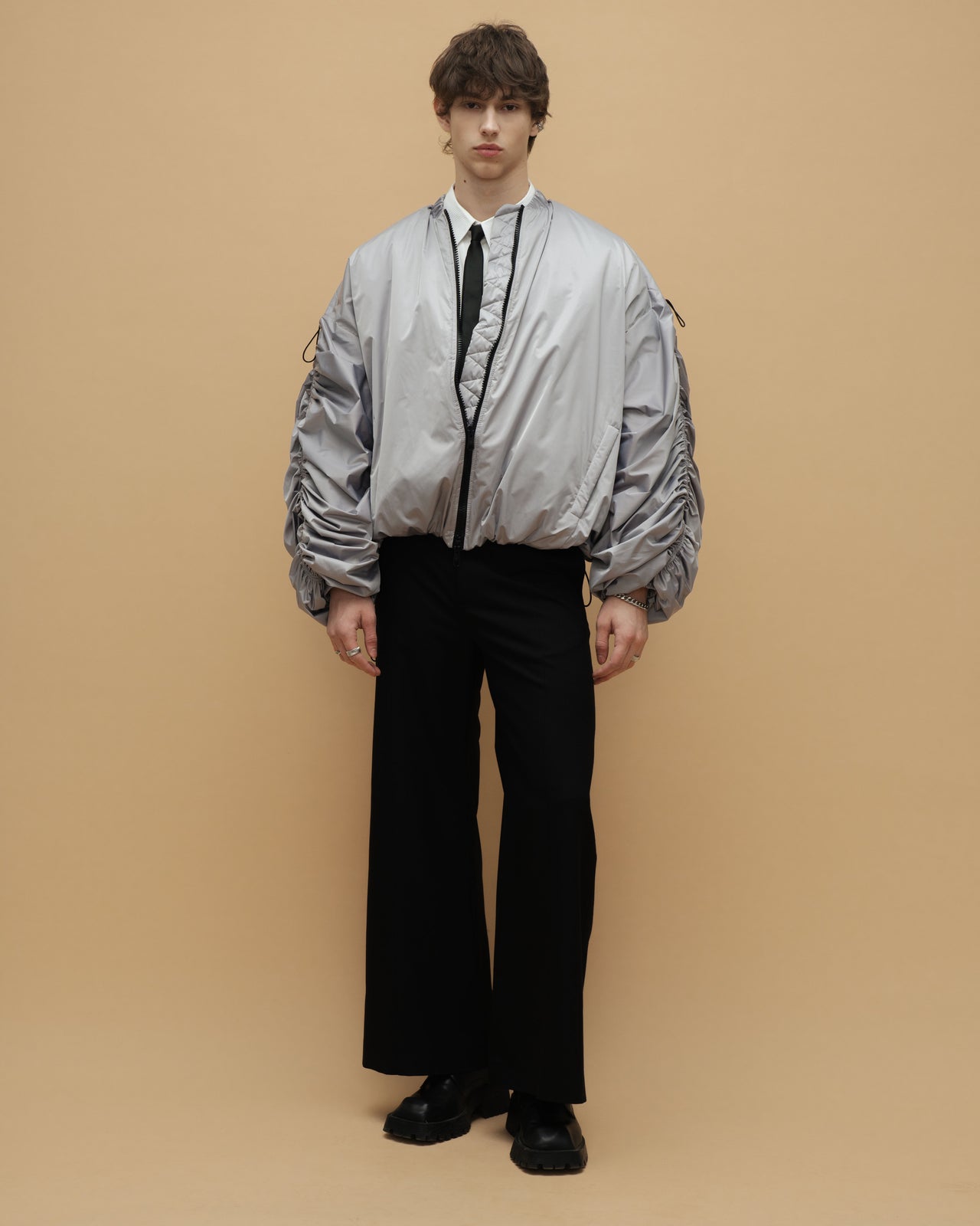"Shar Pei" Metallic Bomber