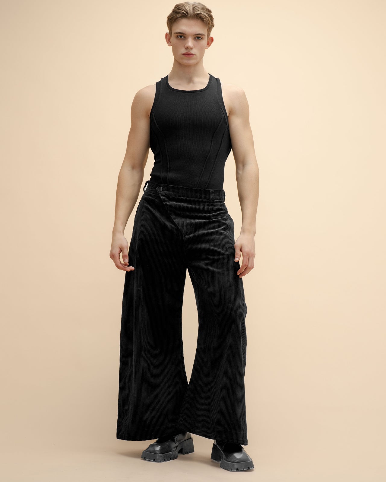 "Downhill" Black Trousers