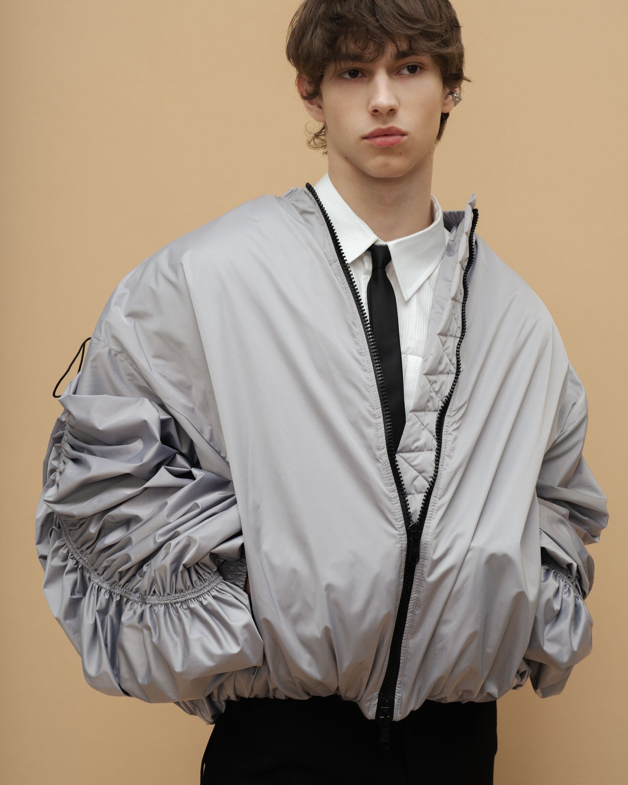 "Shar Pei" Metallic Bomber