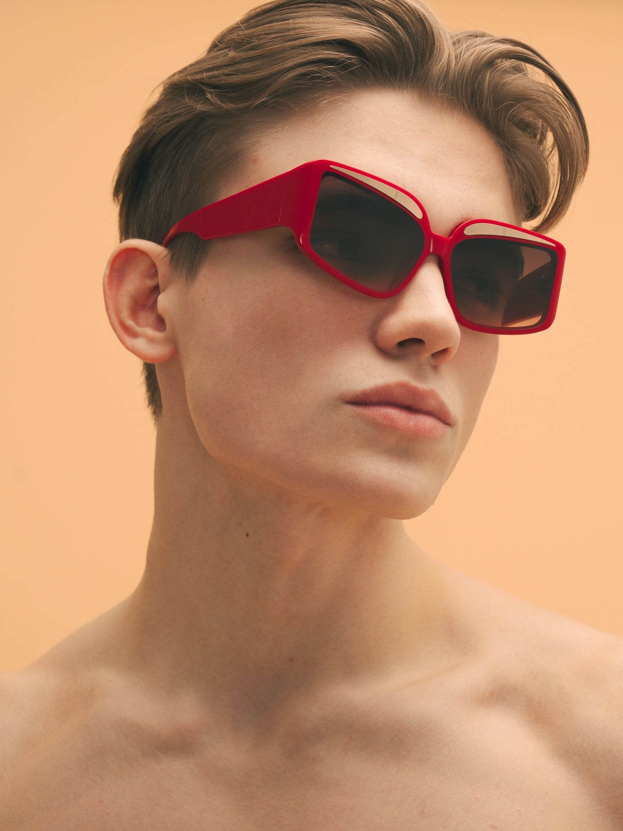 Fakoshima x ChernimCherno "Eyebrow" Sunglasses (Bloody–Gold)