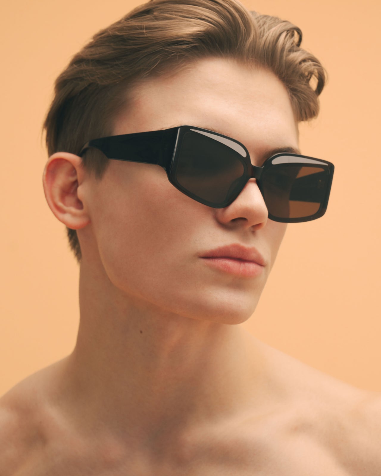 Fakoshima x ChernimCherno "Eyebrow" Sunglasses (Brown–Silver)