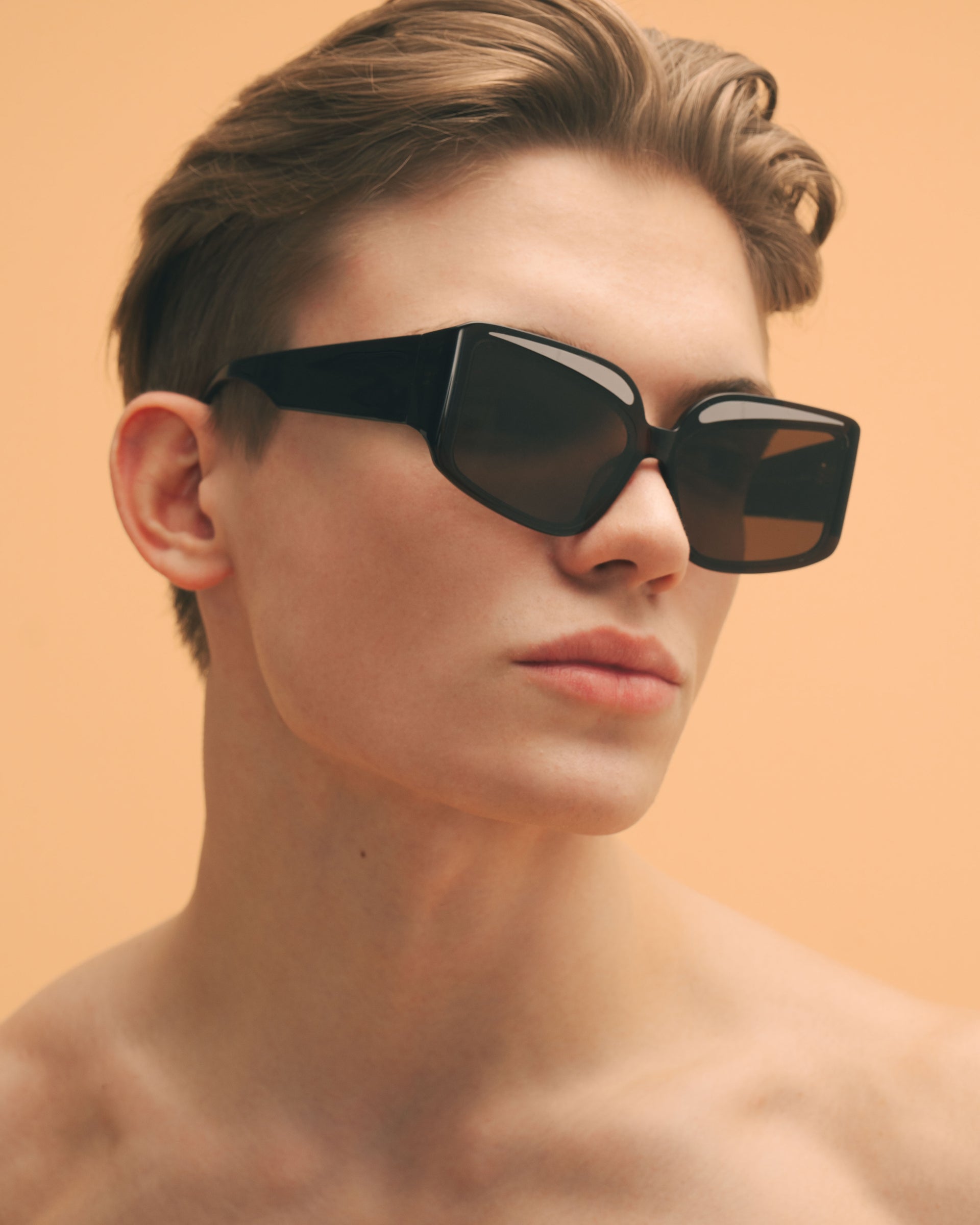 Fakoshima x ChernimCherno "Eyebrow" Sunglasses (Brown–Silver)