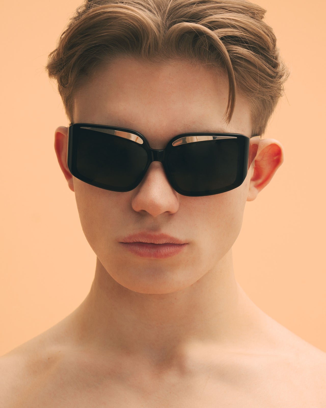 Fakoshima x ChernimCherno "Eyebrow" Sunglasses (Black–Silver)