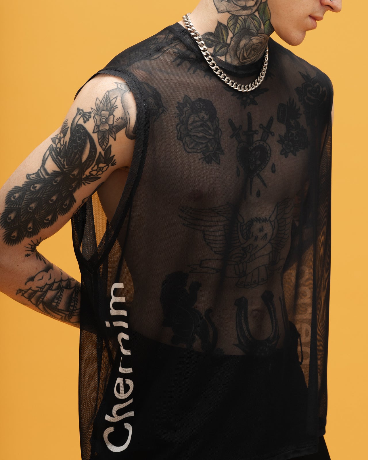 "Dragonfly" Black Sleeveless Tank Top
