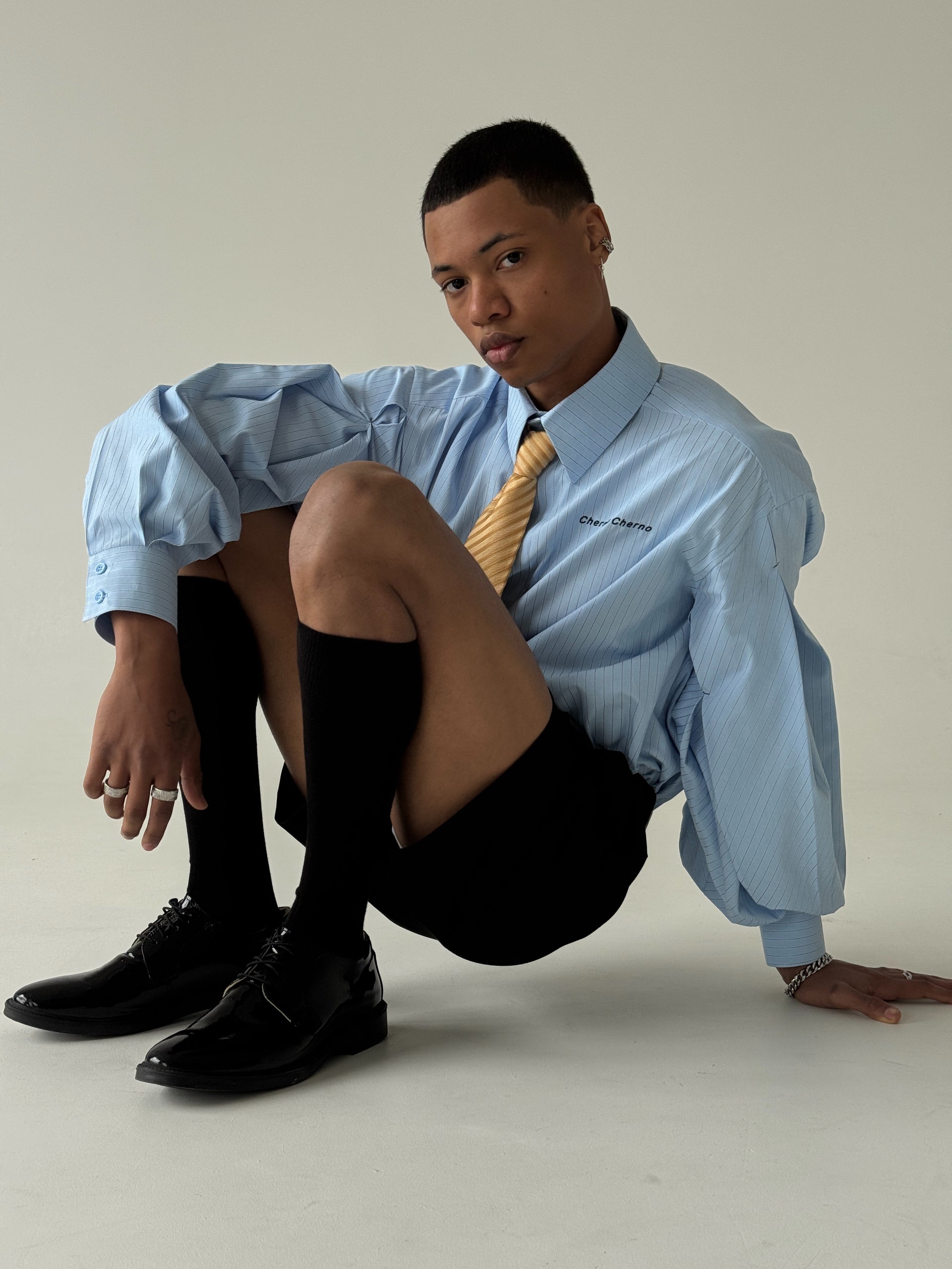 "Swan" Light Blue Shirt