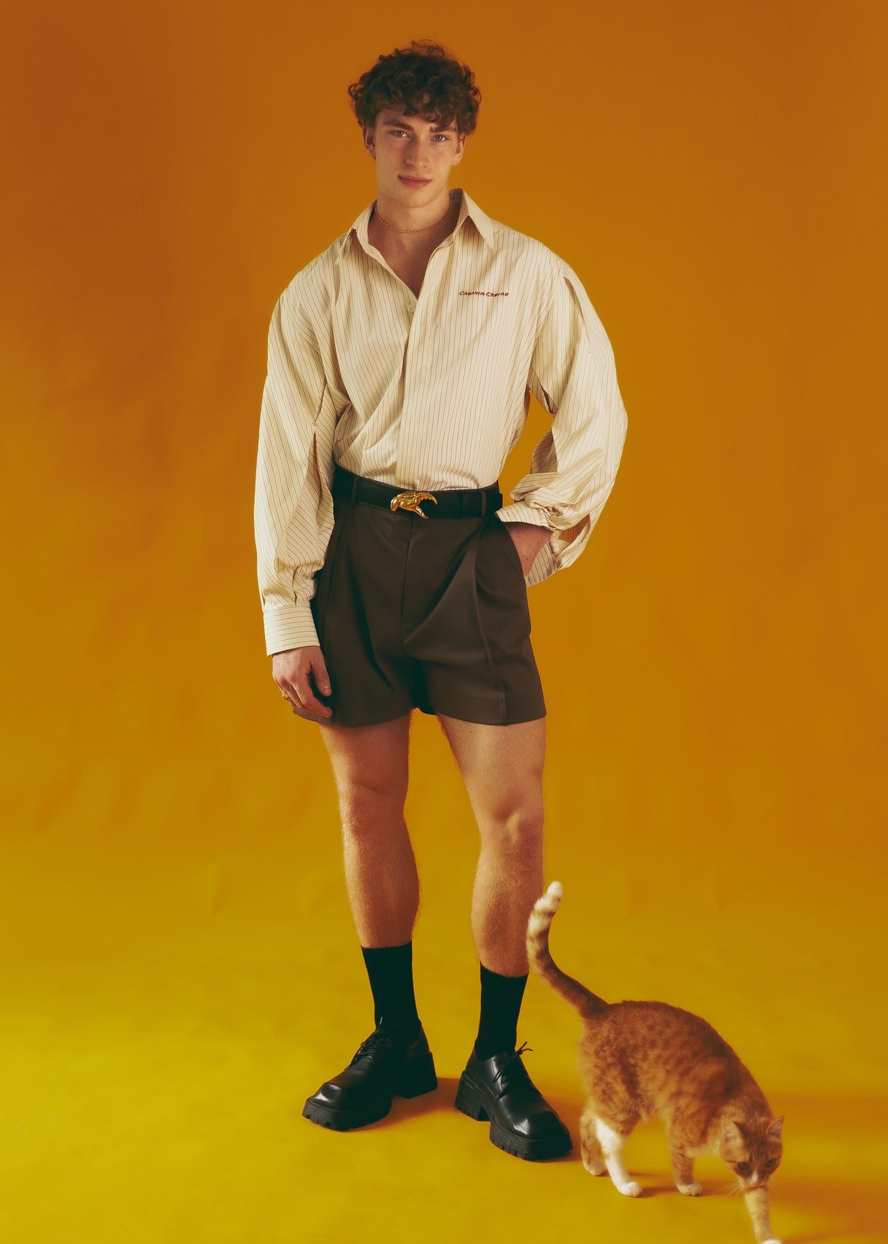 "Swan" Beige Shirt