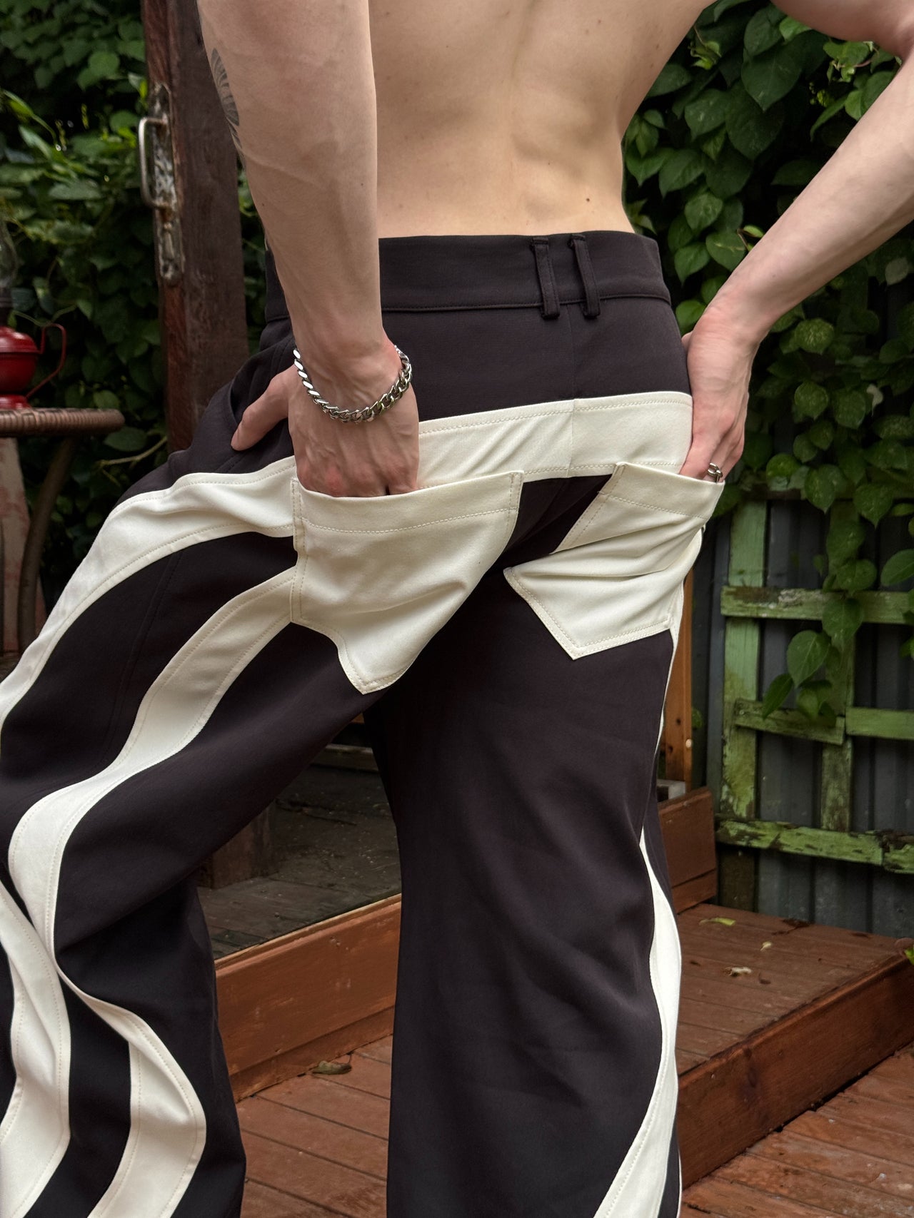 "Riding the Wave" Black Trousers