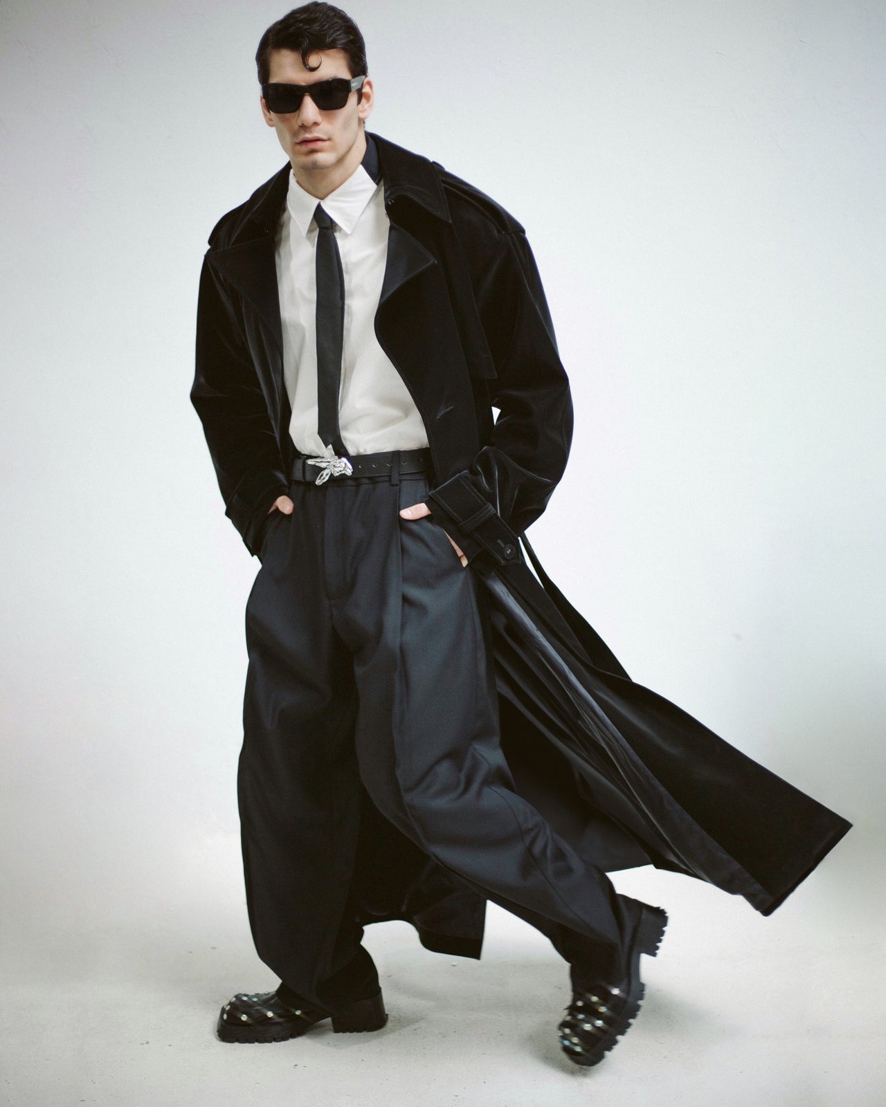 "Trinity" Black Trench Coat