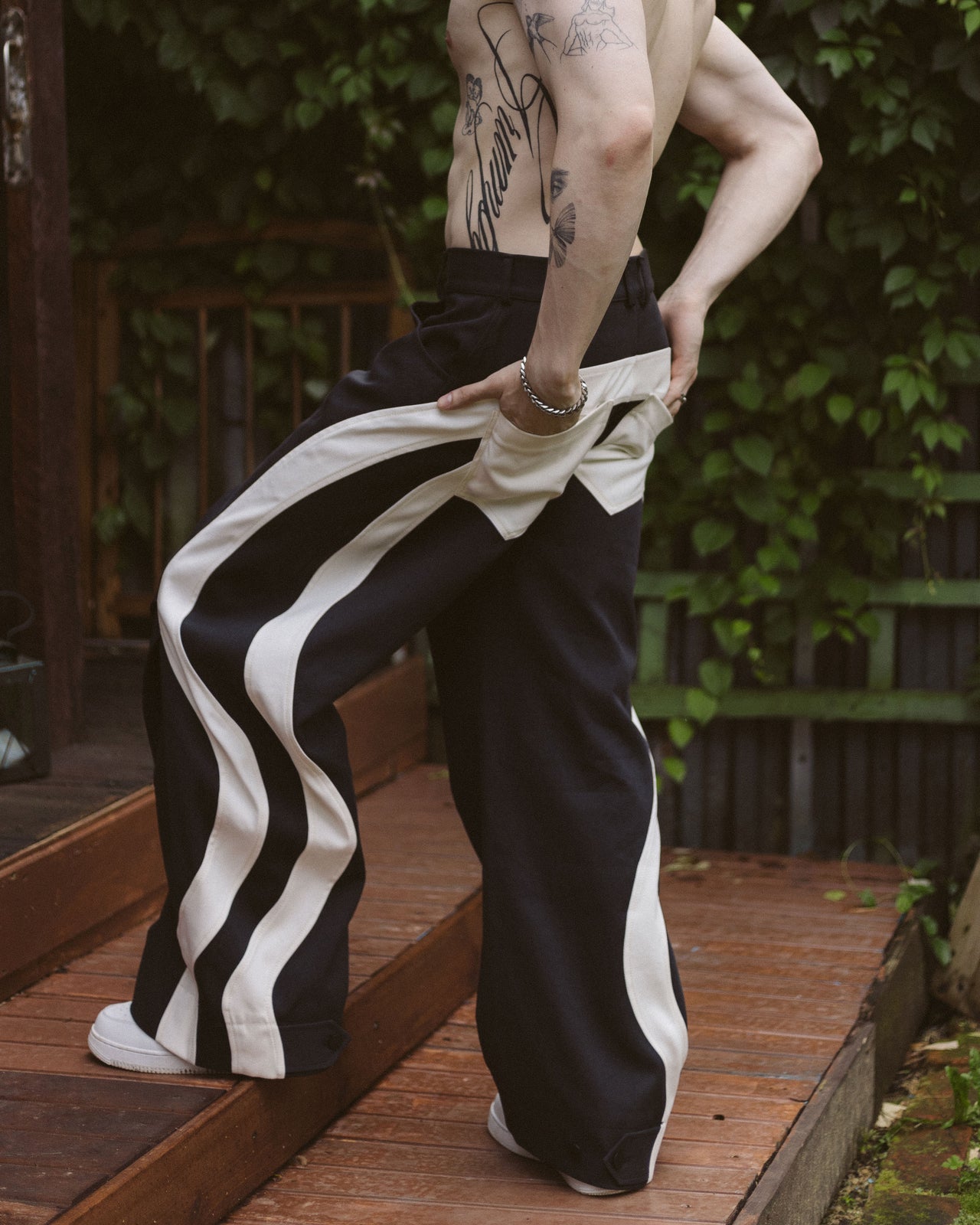 "Riding the Wave" Black Trousers