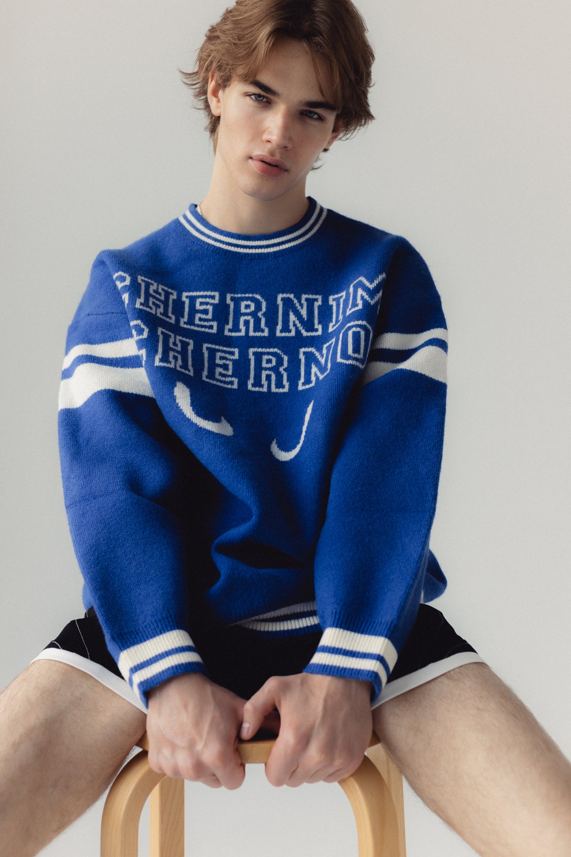 "Forward" Blue Sweater