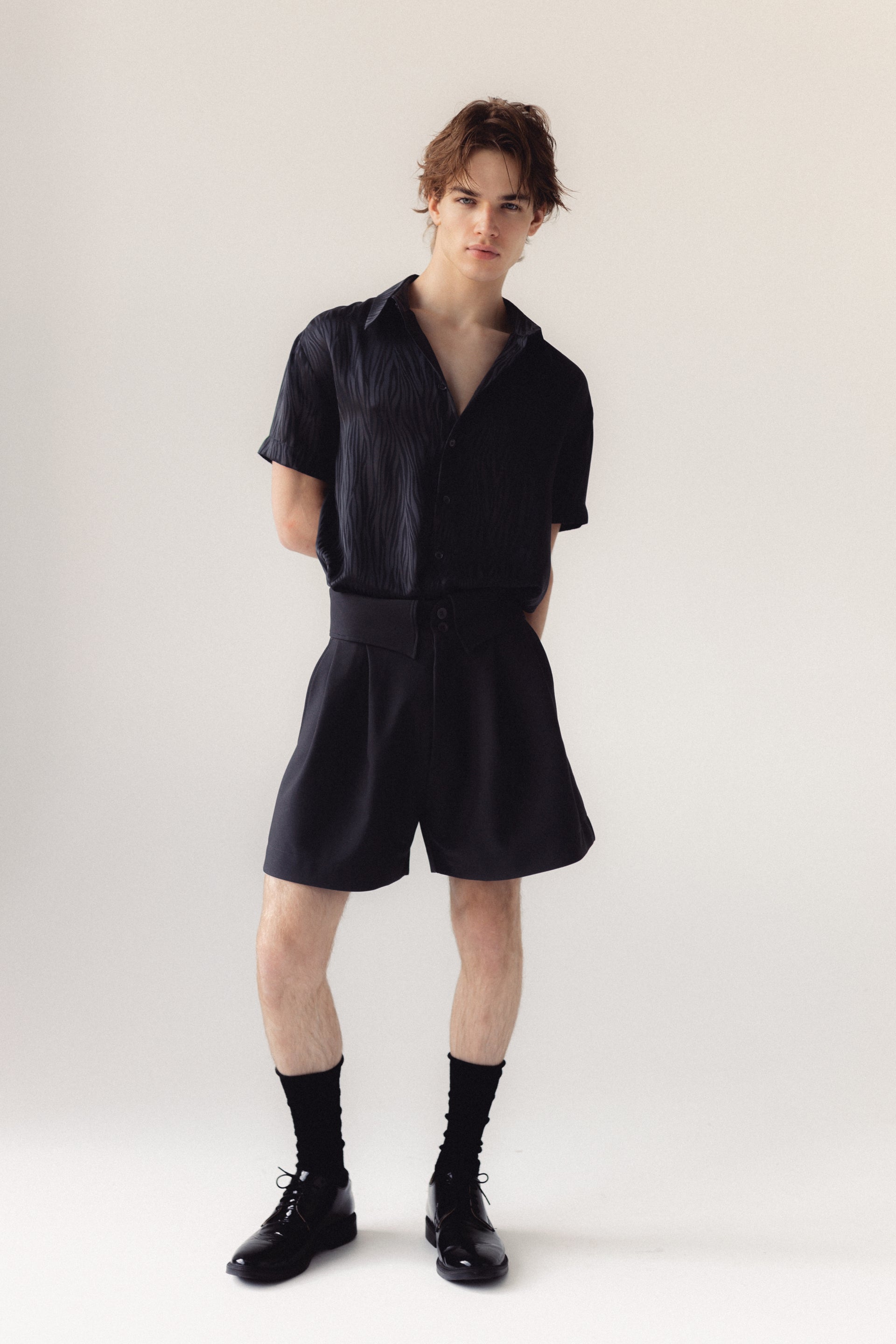 Jacquard Satin Shirt “Chic”