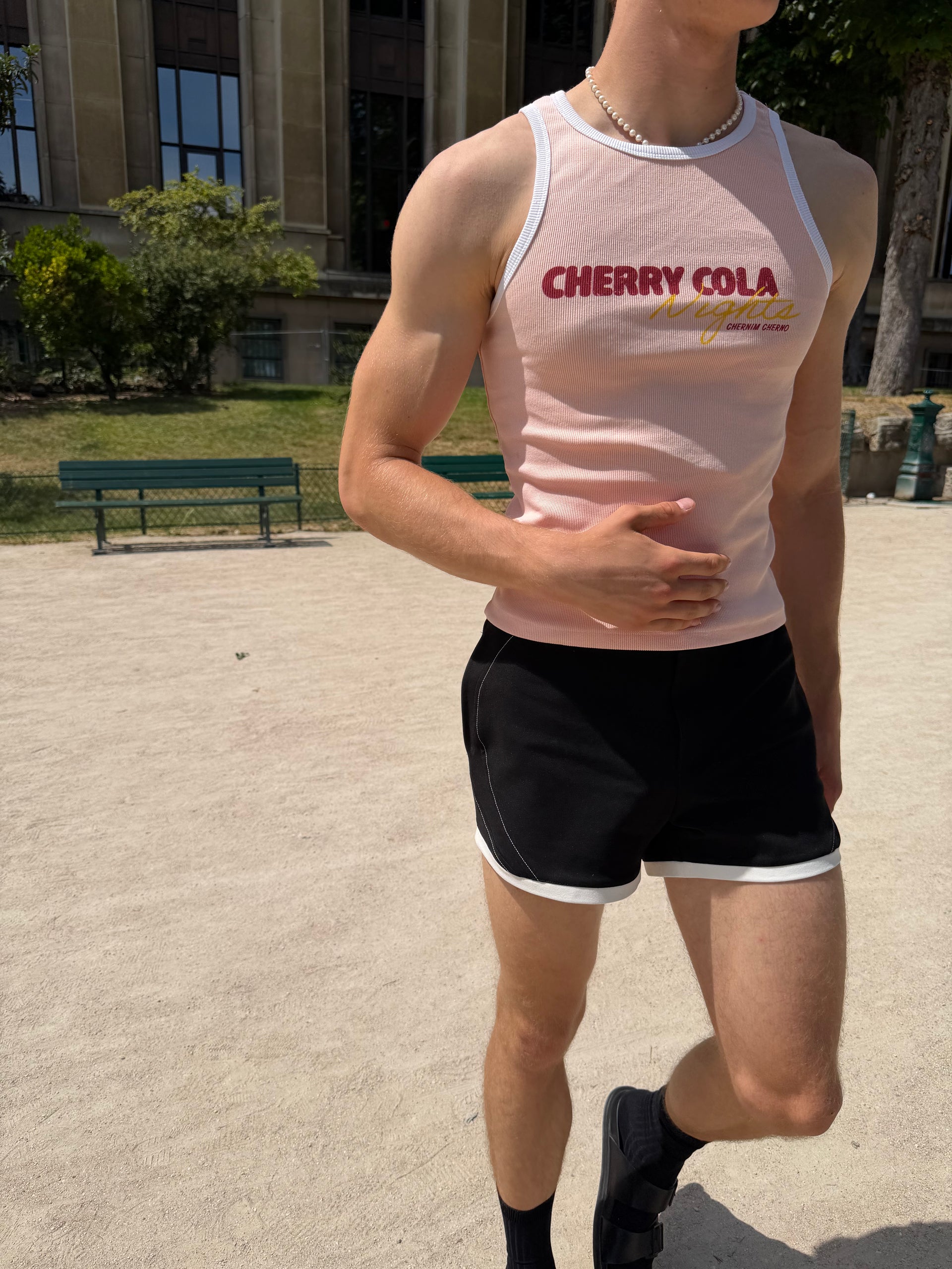 "Cherry Cola Nights" Pink Tank Top