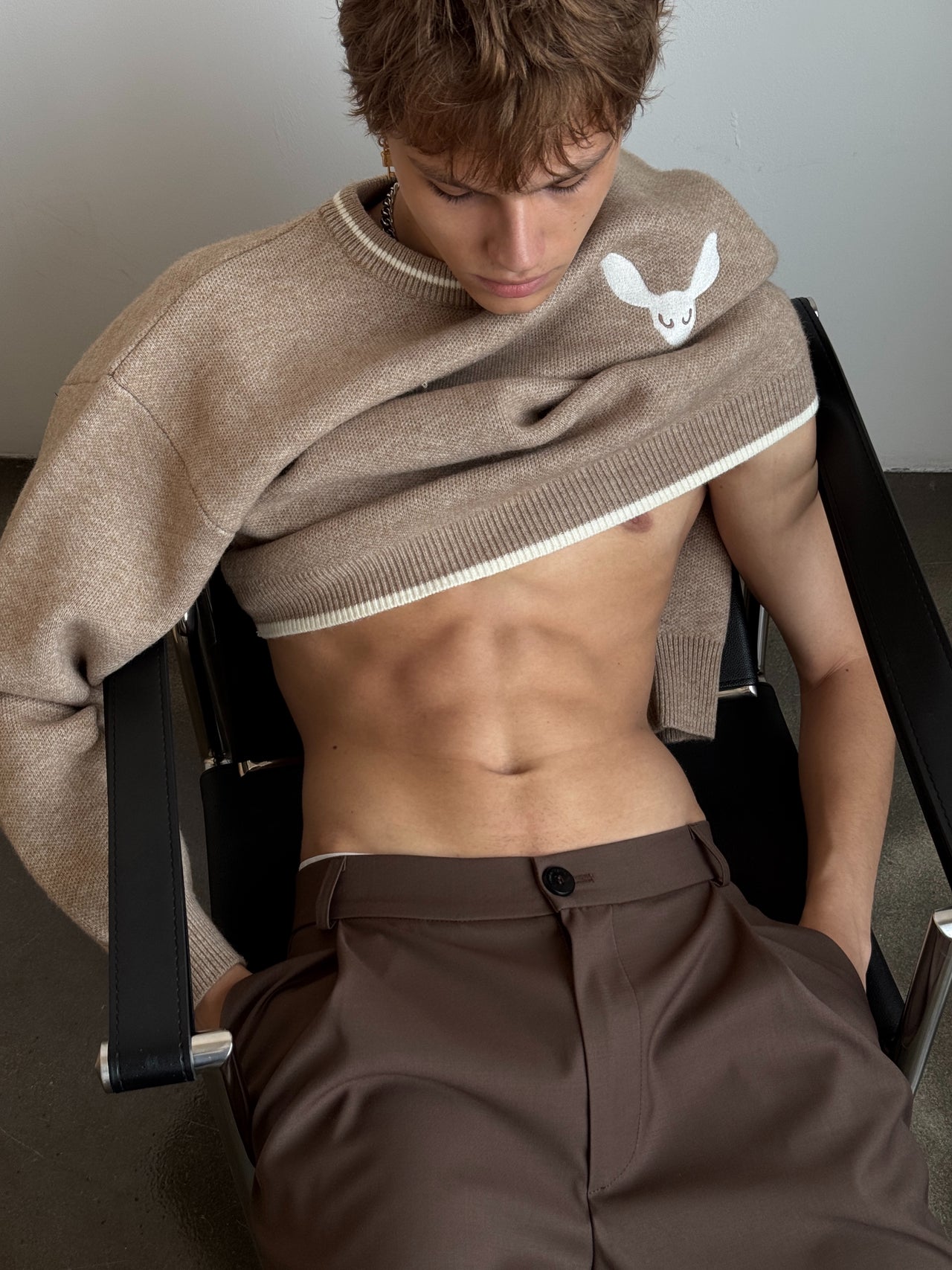 "Pleasant" Mocha Sweater