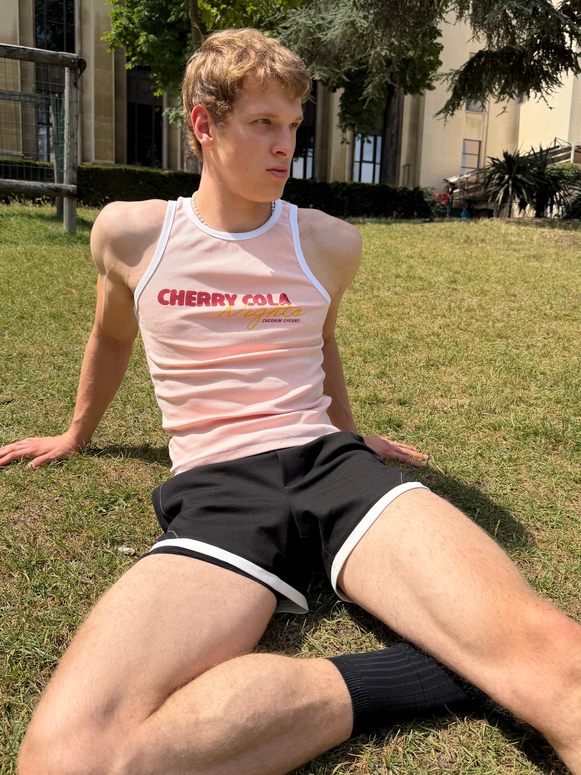 "Cherry Cola Nights" Pink Tank Top