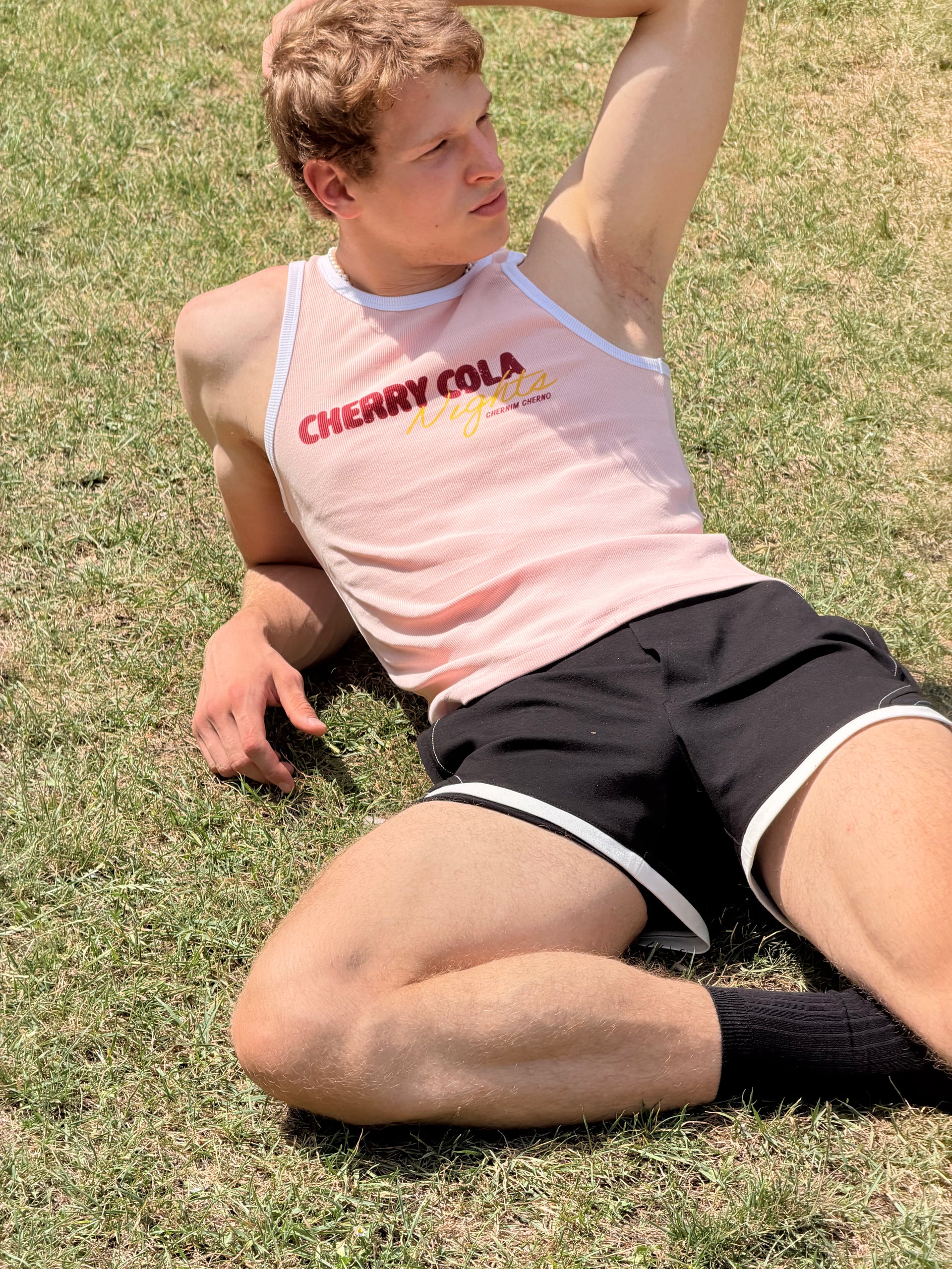 "Cherry Cola Nights" Pink Tank Top