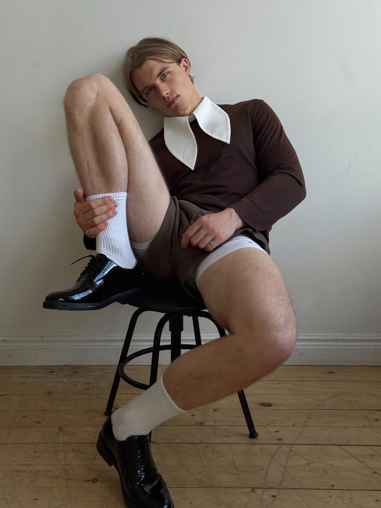 "No Frills" Brown Long Sleeve