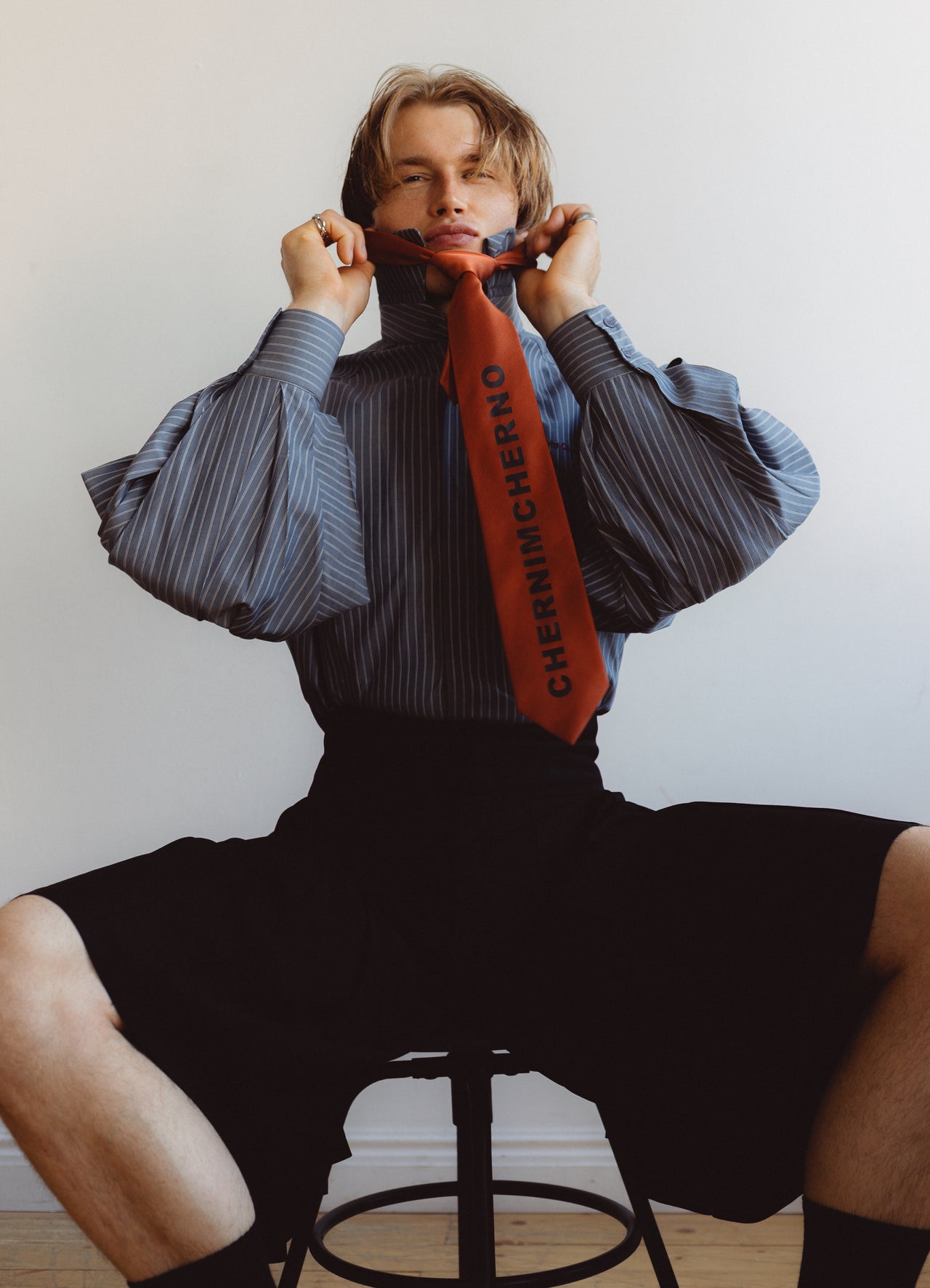 "Flared" Black Shorts