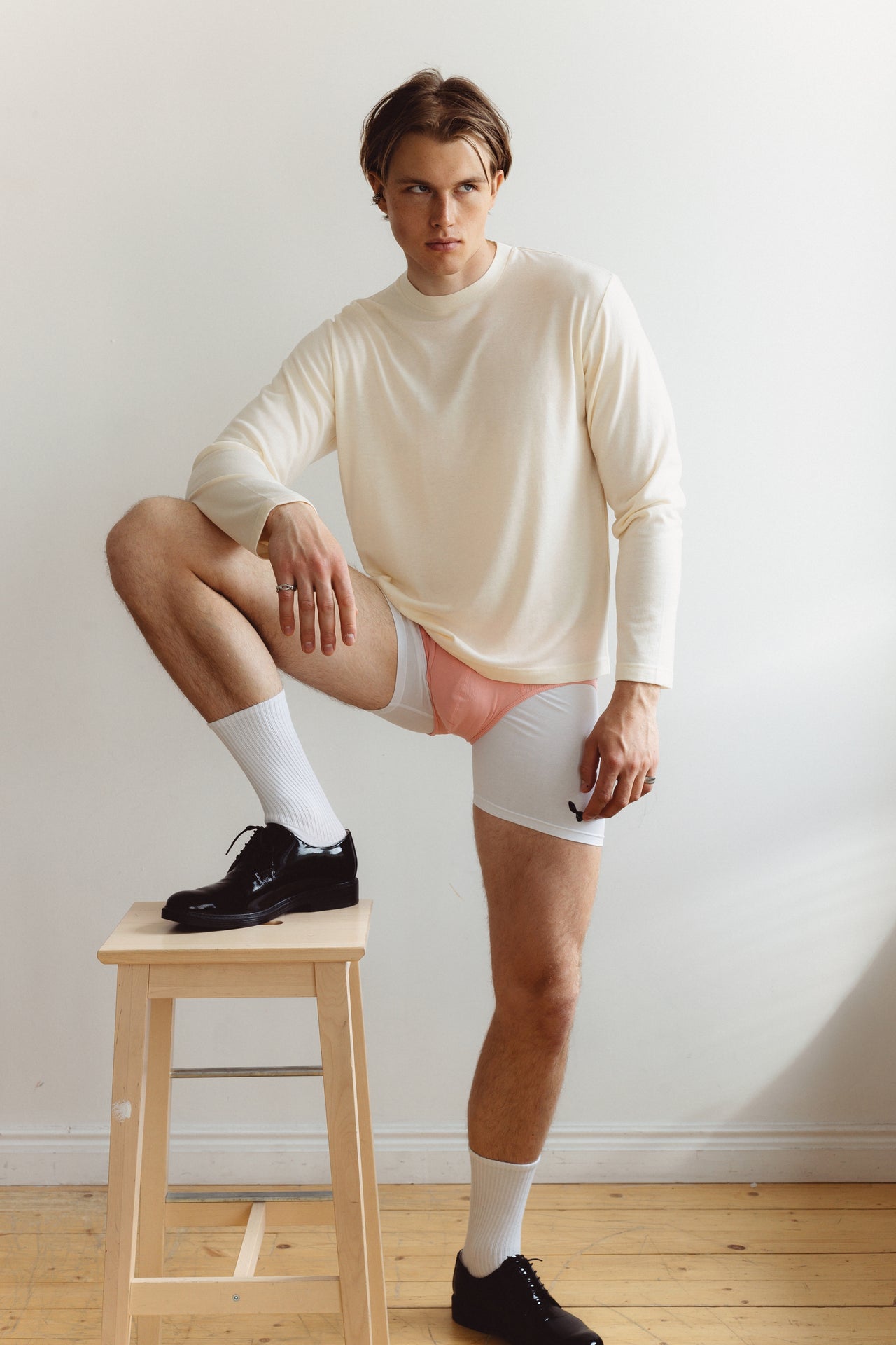 "No Frills" Cream Long Sleeve