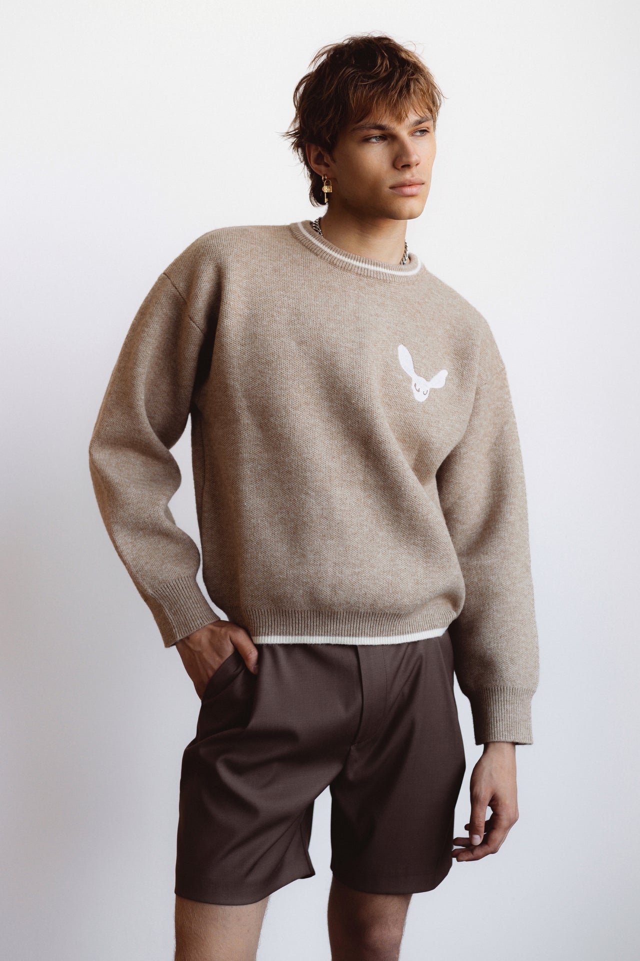 "Pleasant" Mocha Sweater