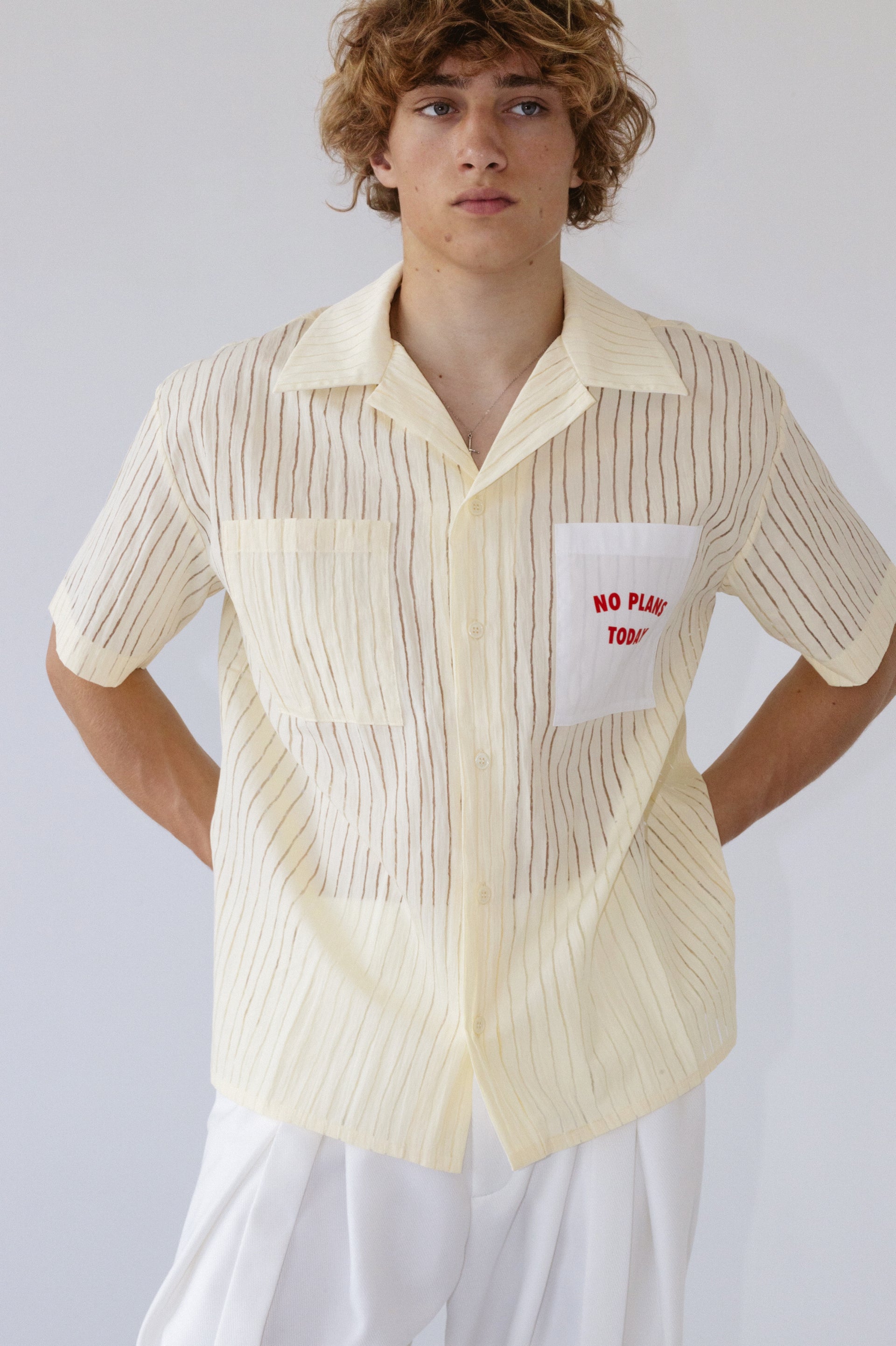 "No plans" Cream Shirt