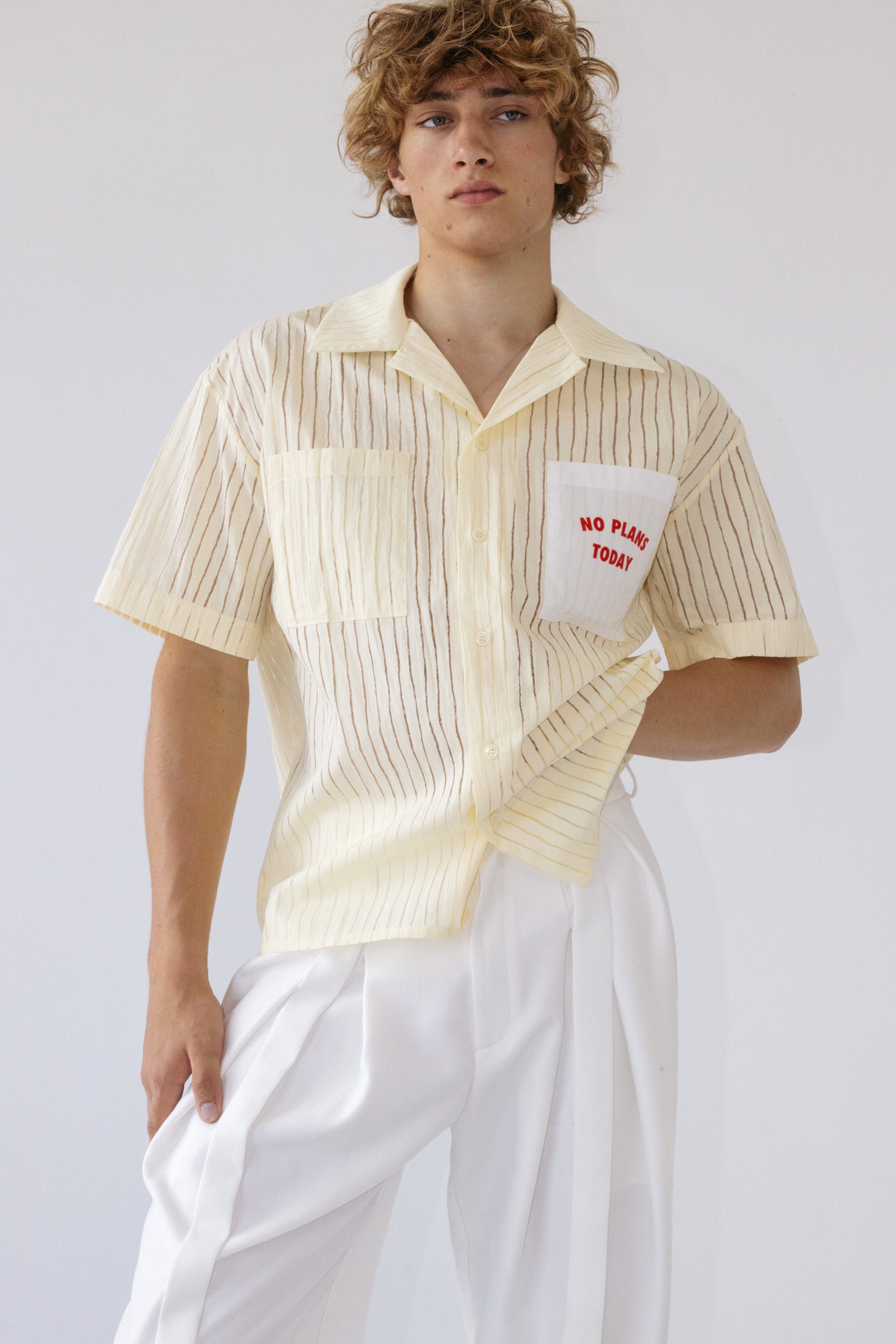 "No plans" Cream Shirt