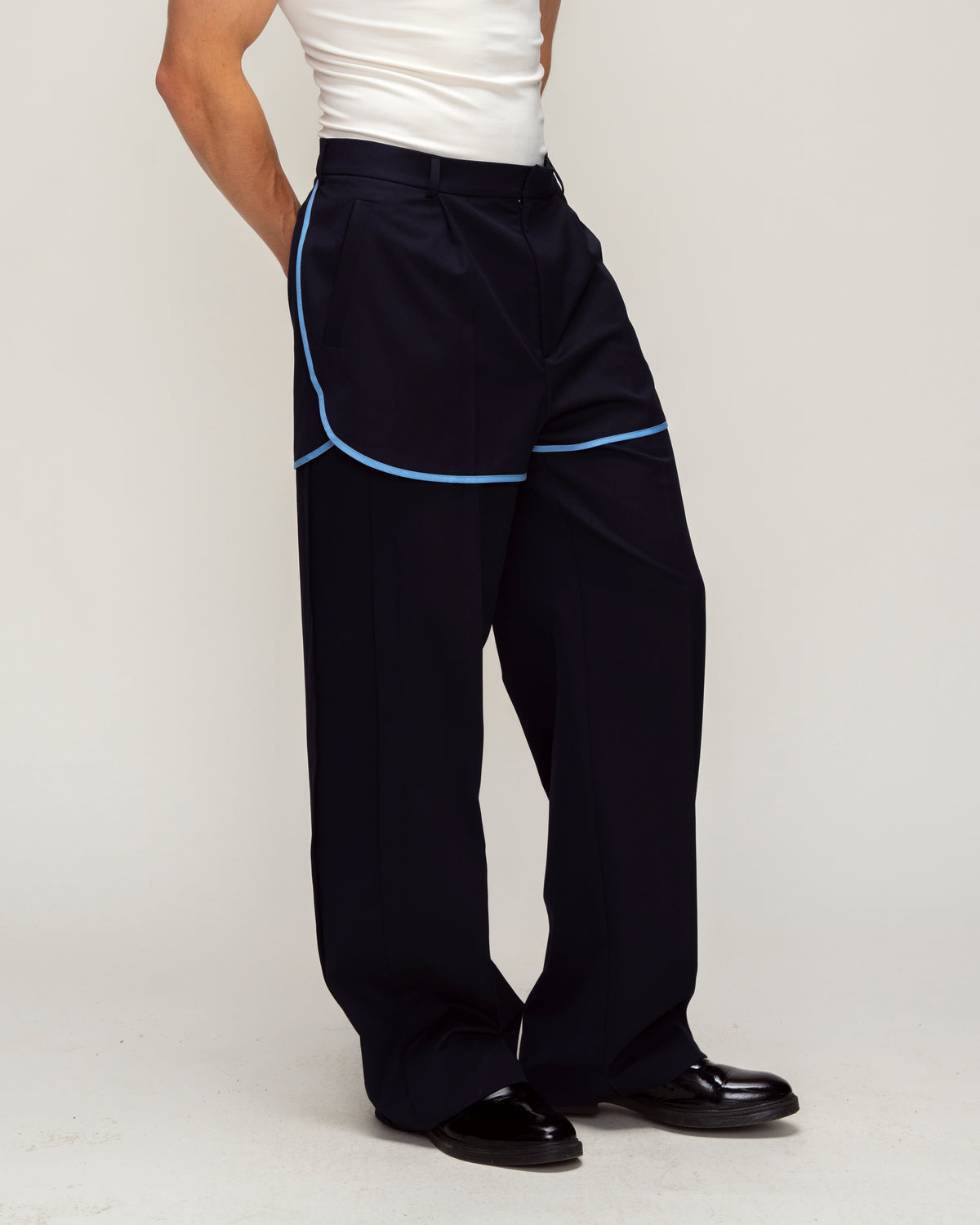 Bring Back Summer Trousers with Blue Inserts