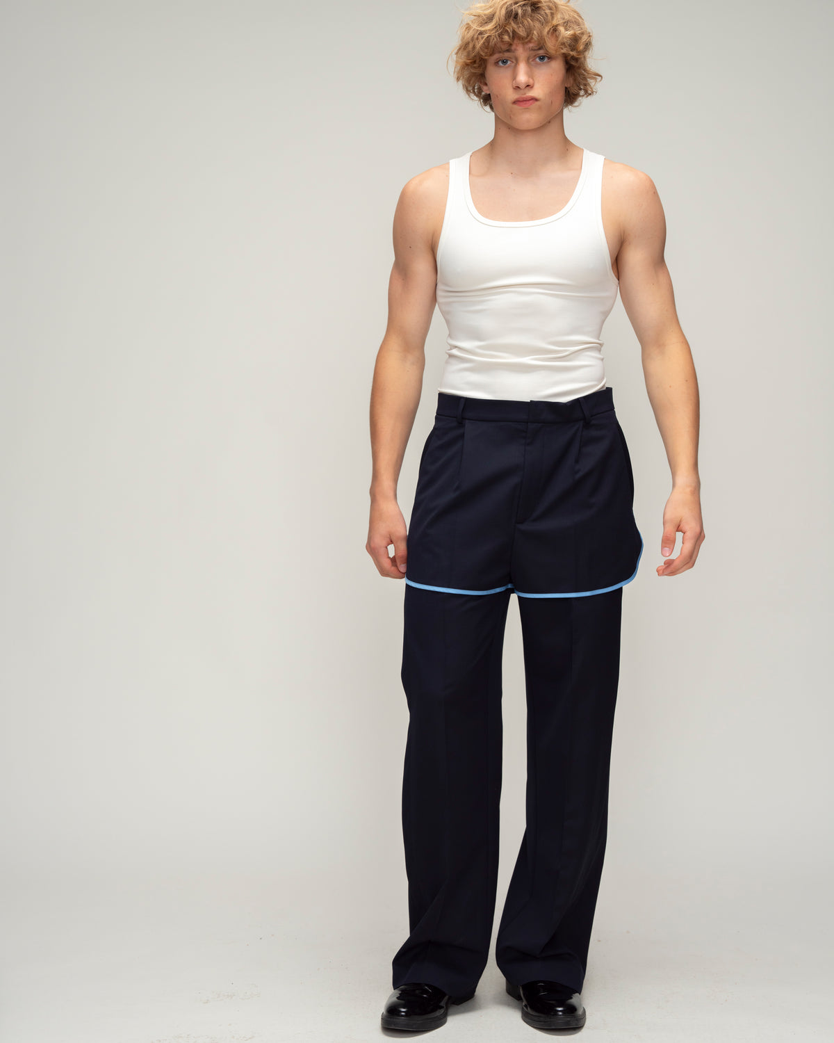Bring Back Summer Trousers with Blue Inserts