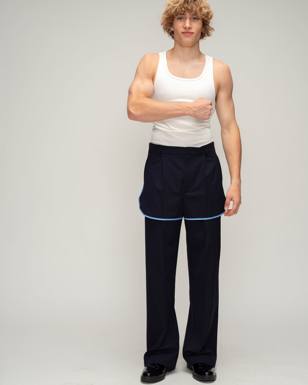 Bring Back Summer Trousers with Blue Inserts