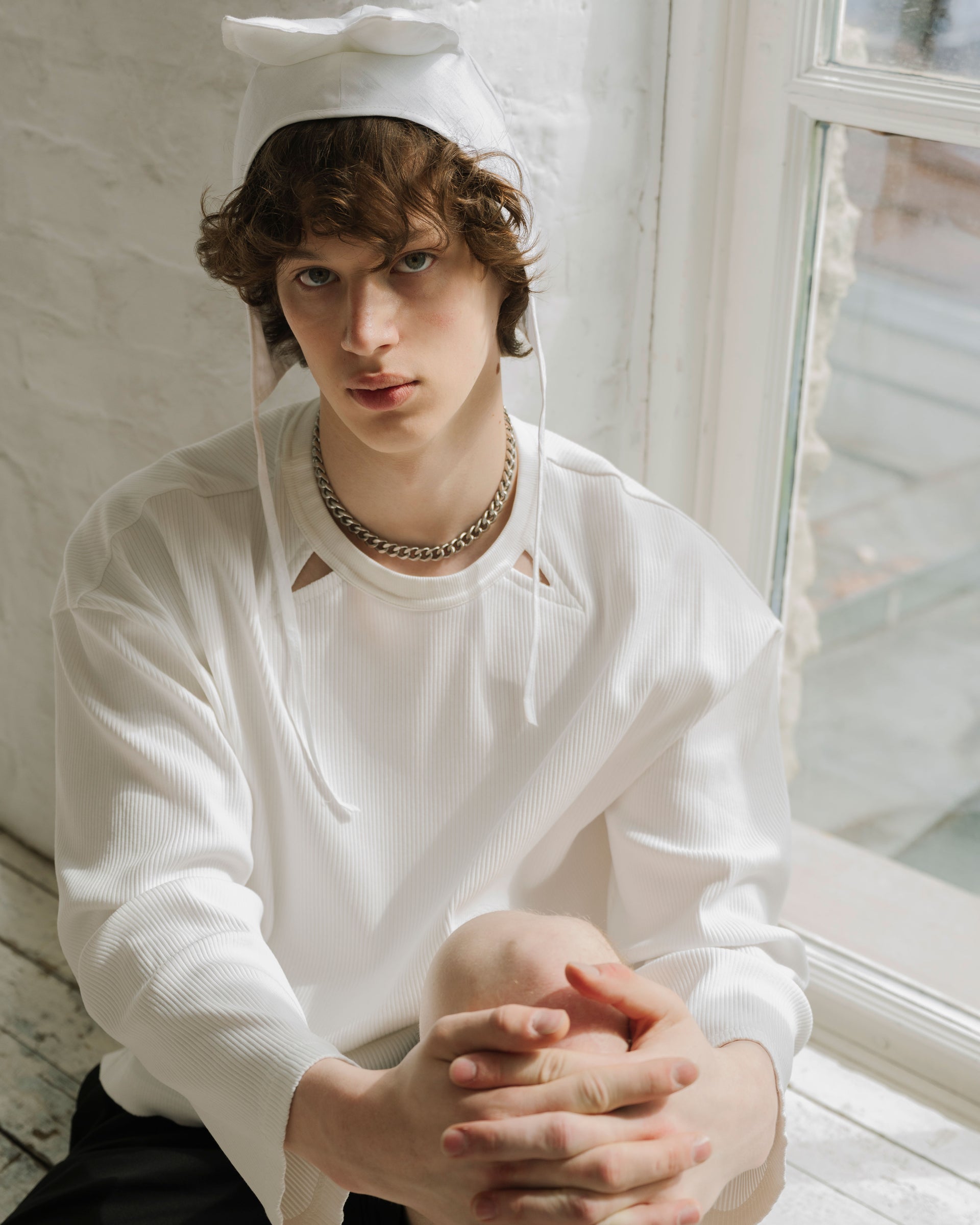 White Longsleeve "With Fangs"