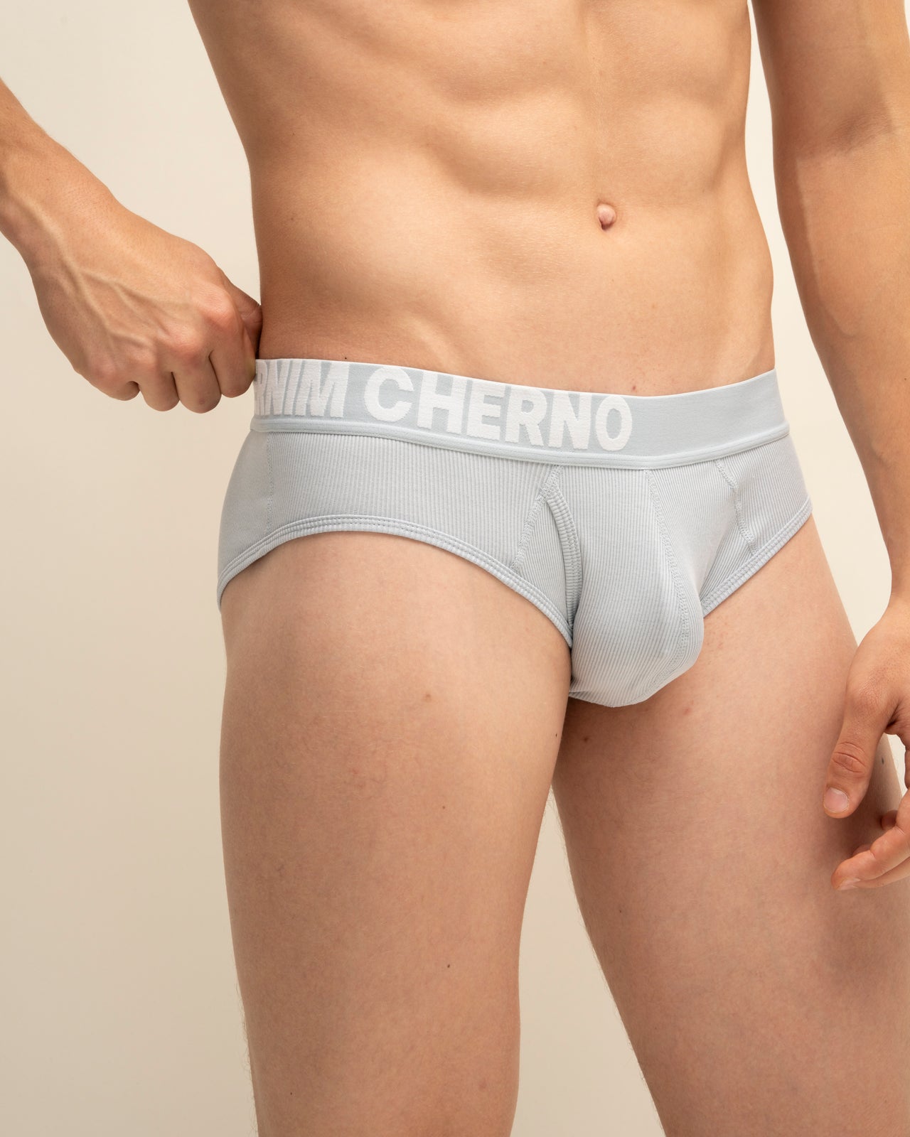 "Ribbed" Blue Briefs