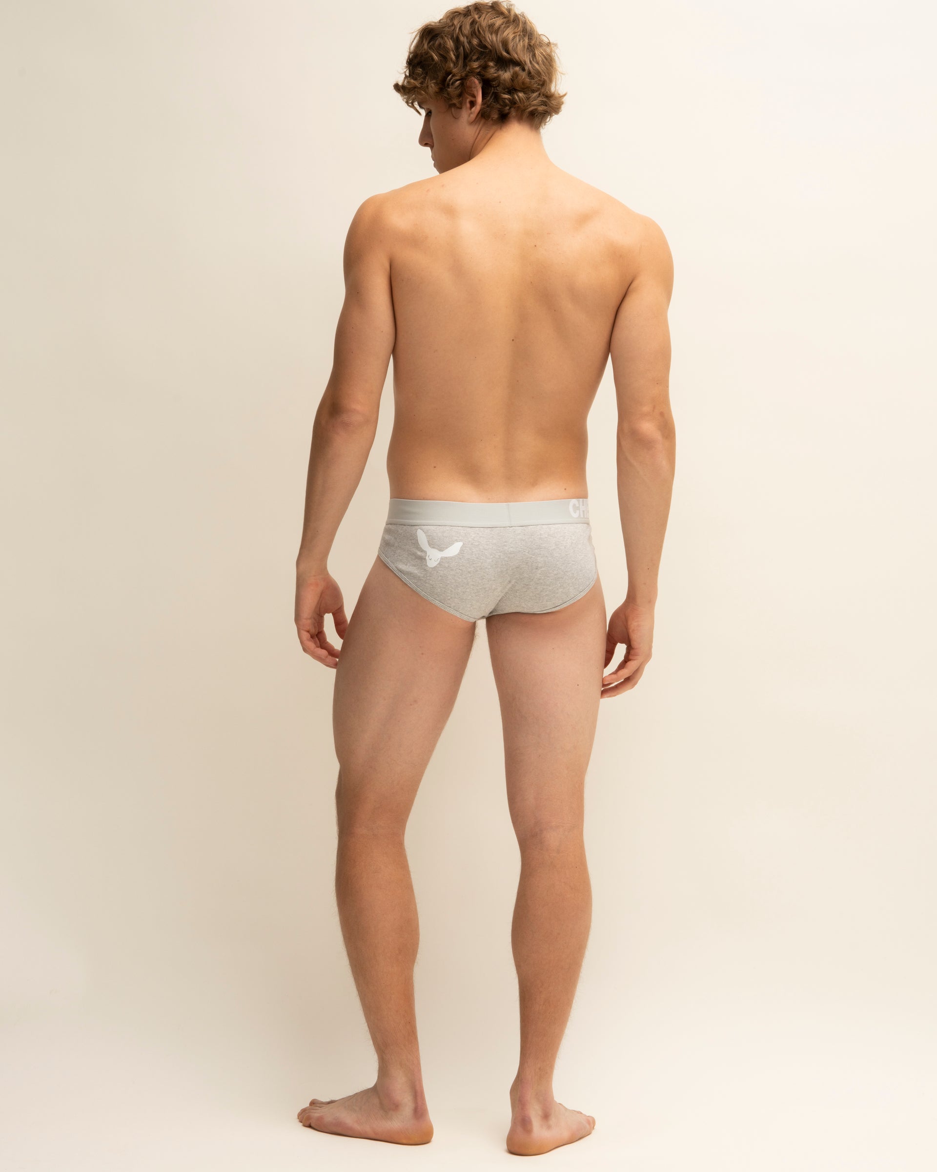 "Ribbed" Grey Briefs