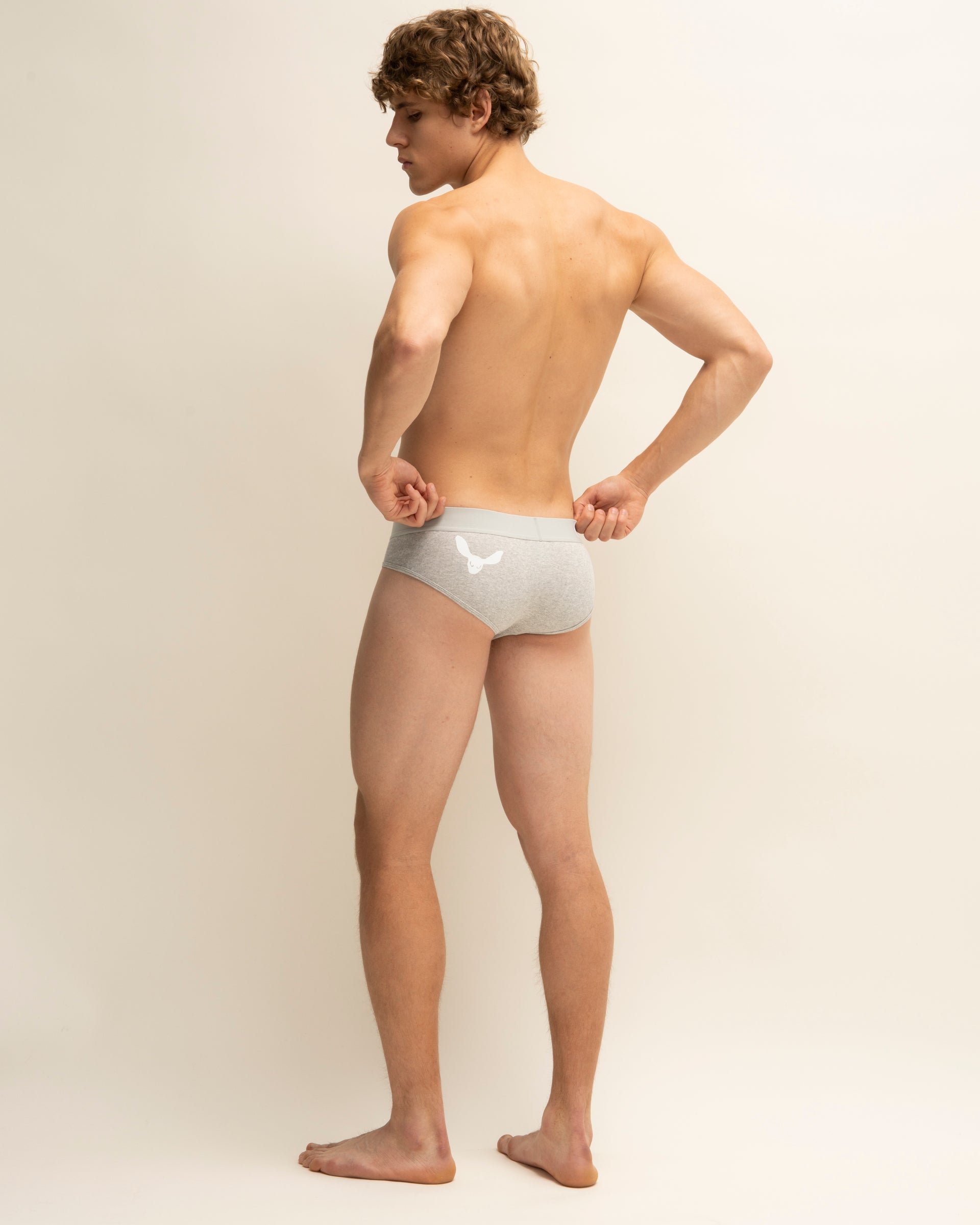 "Ribbed" Grey Briefs