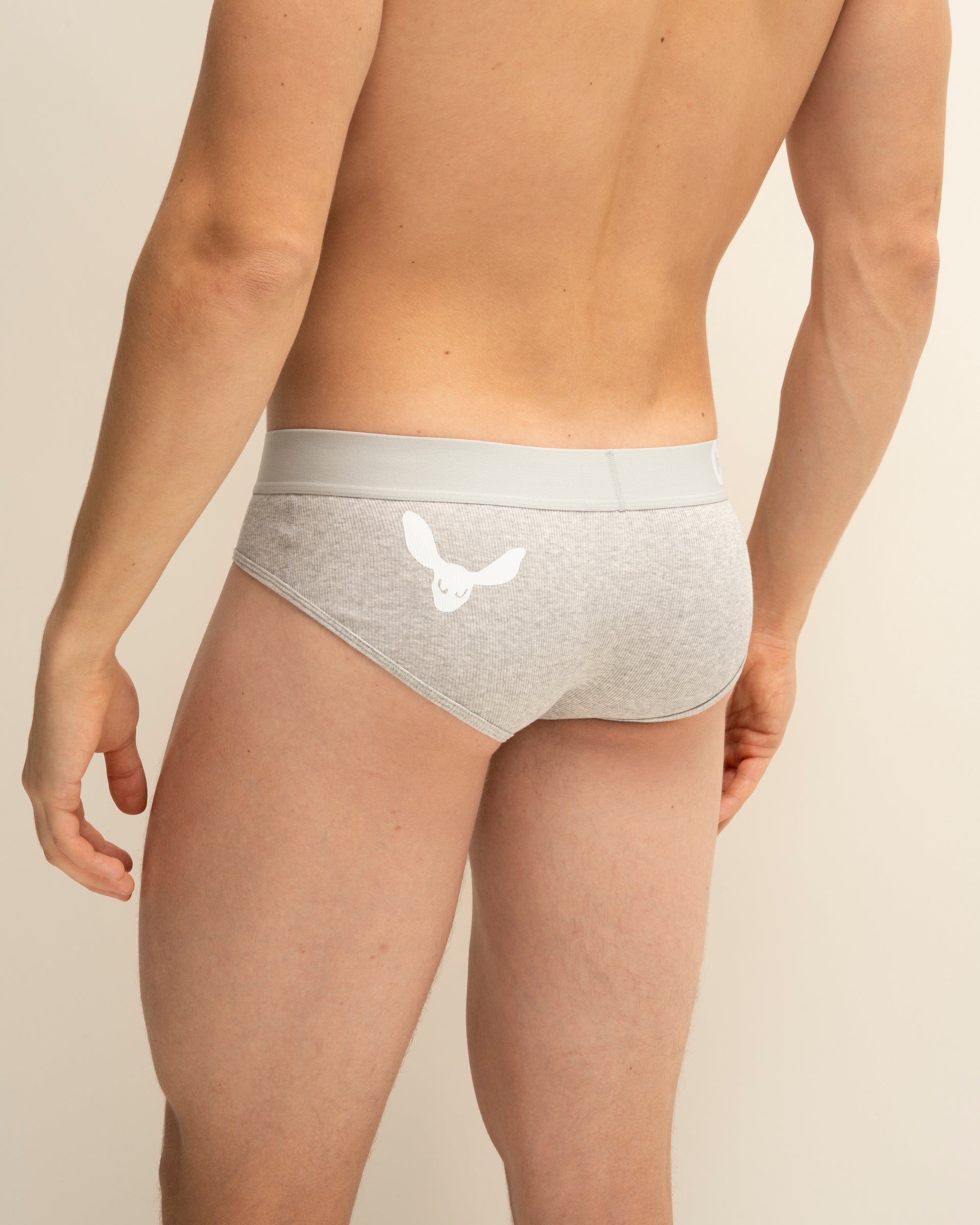 "Ribbed" Grey Briefs