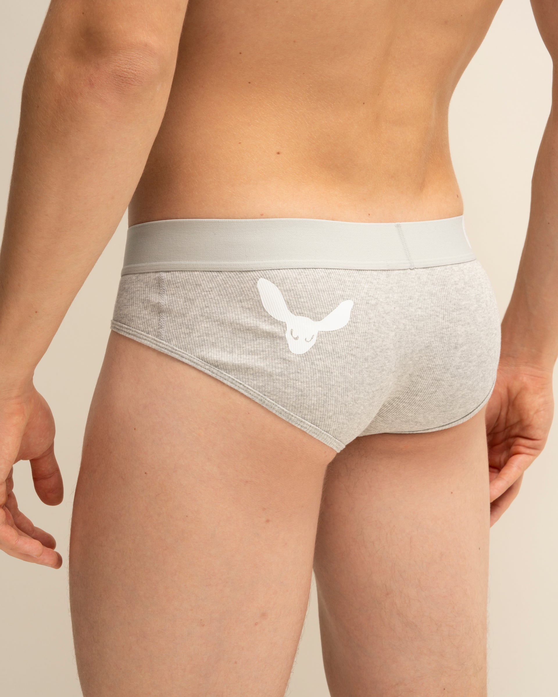 "Ribbed" Grey Briefs