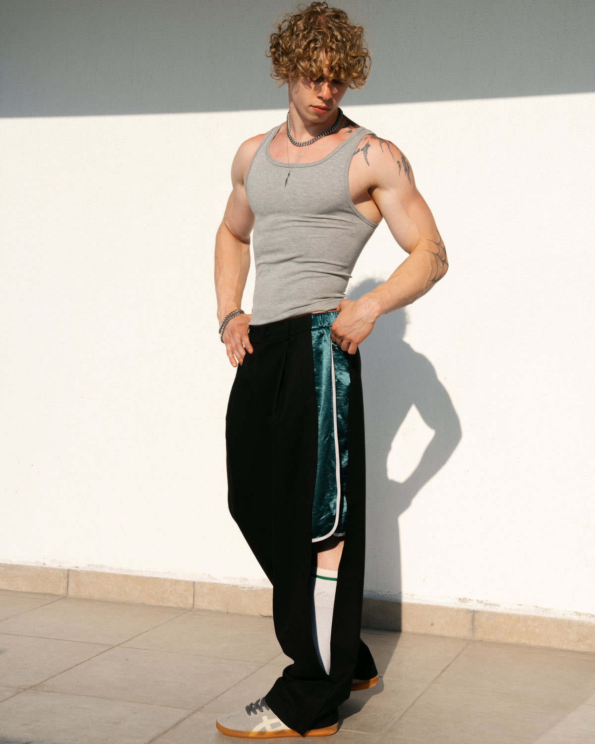 Double Agent Trousers with Green Insert