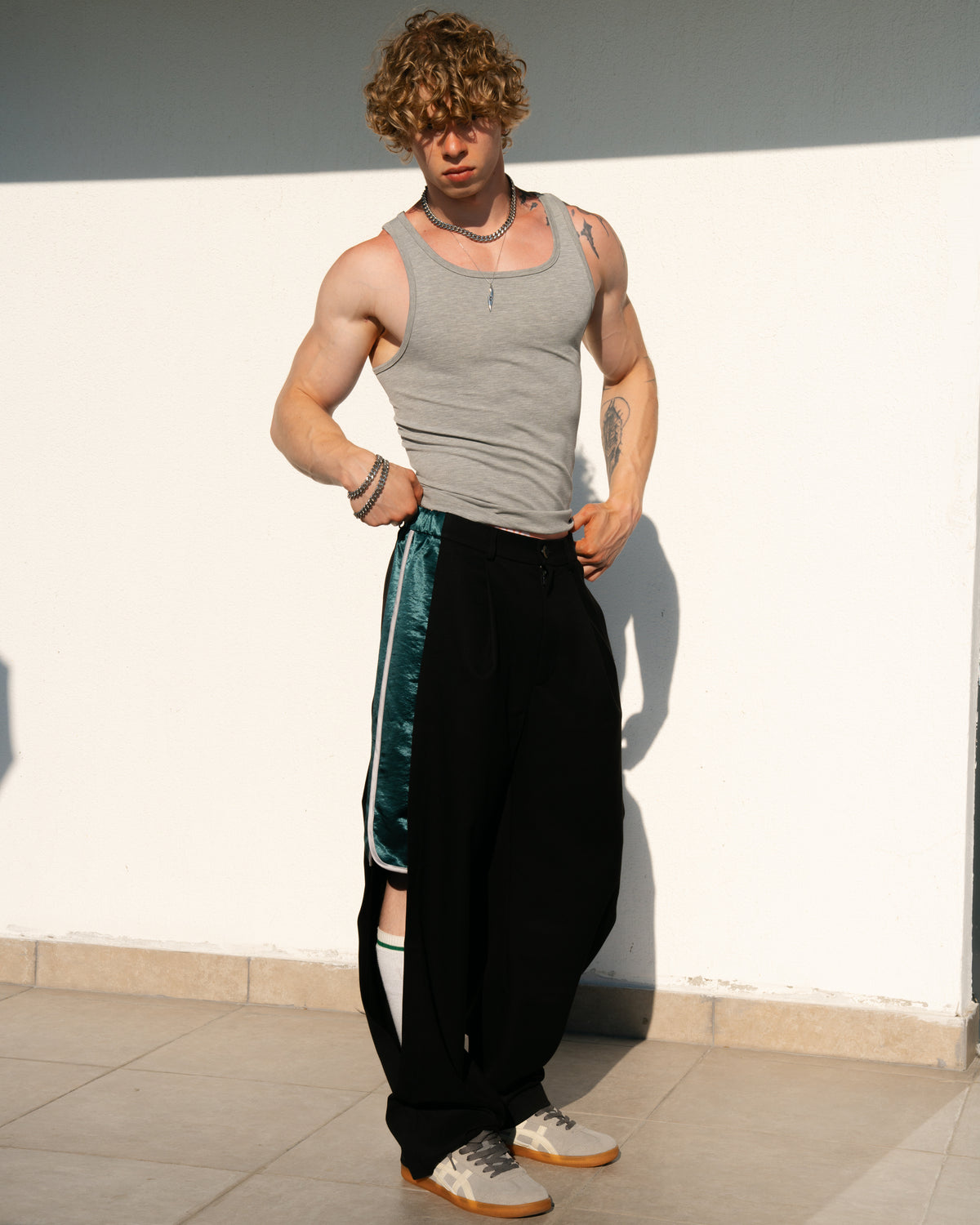 Double Agent Trousers with Green Insert
