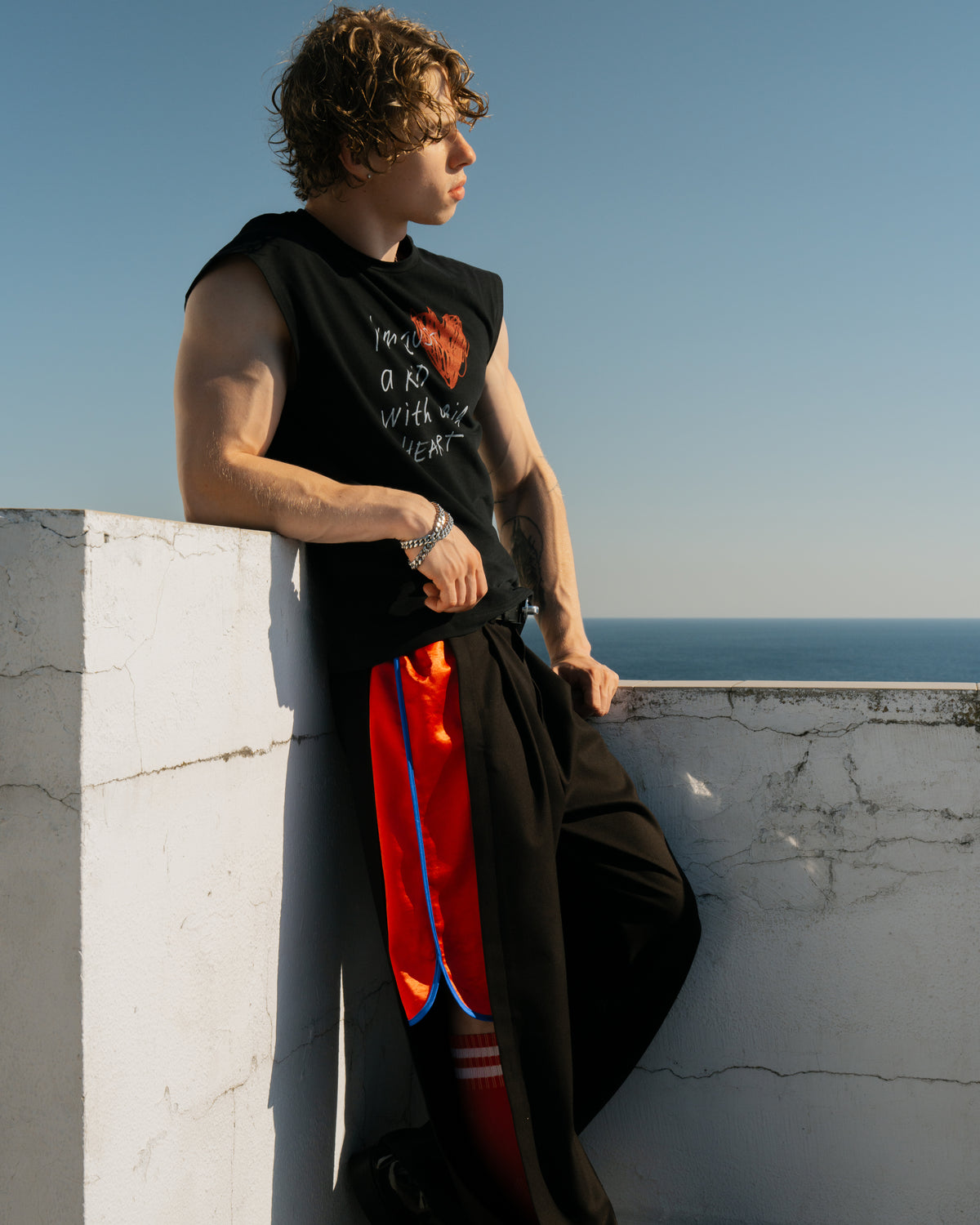 Double Agent Trousers with Red Insert