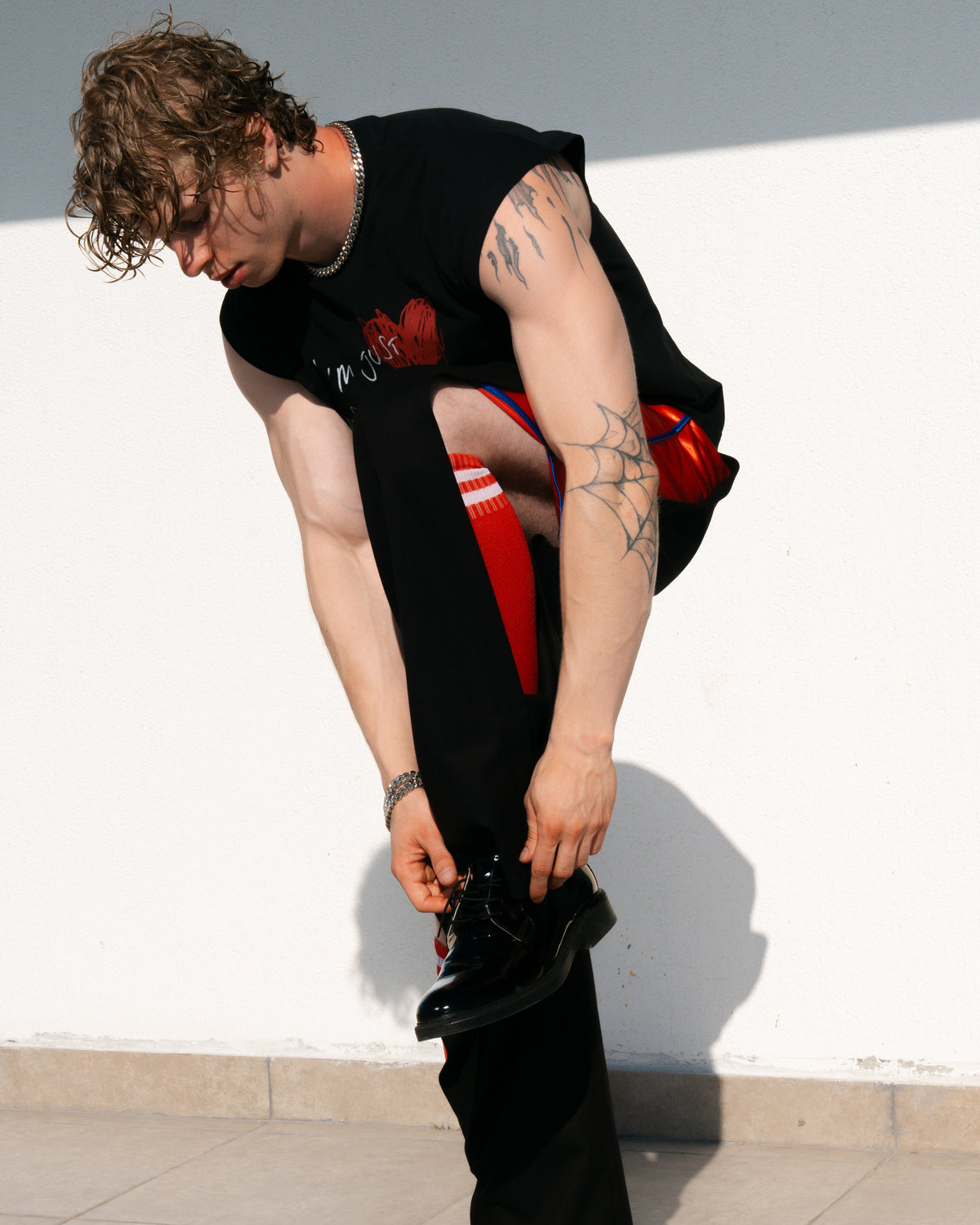 Double Agent Trousers with Red Insert