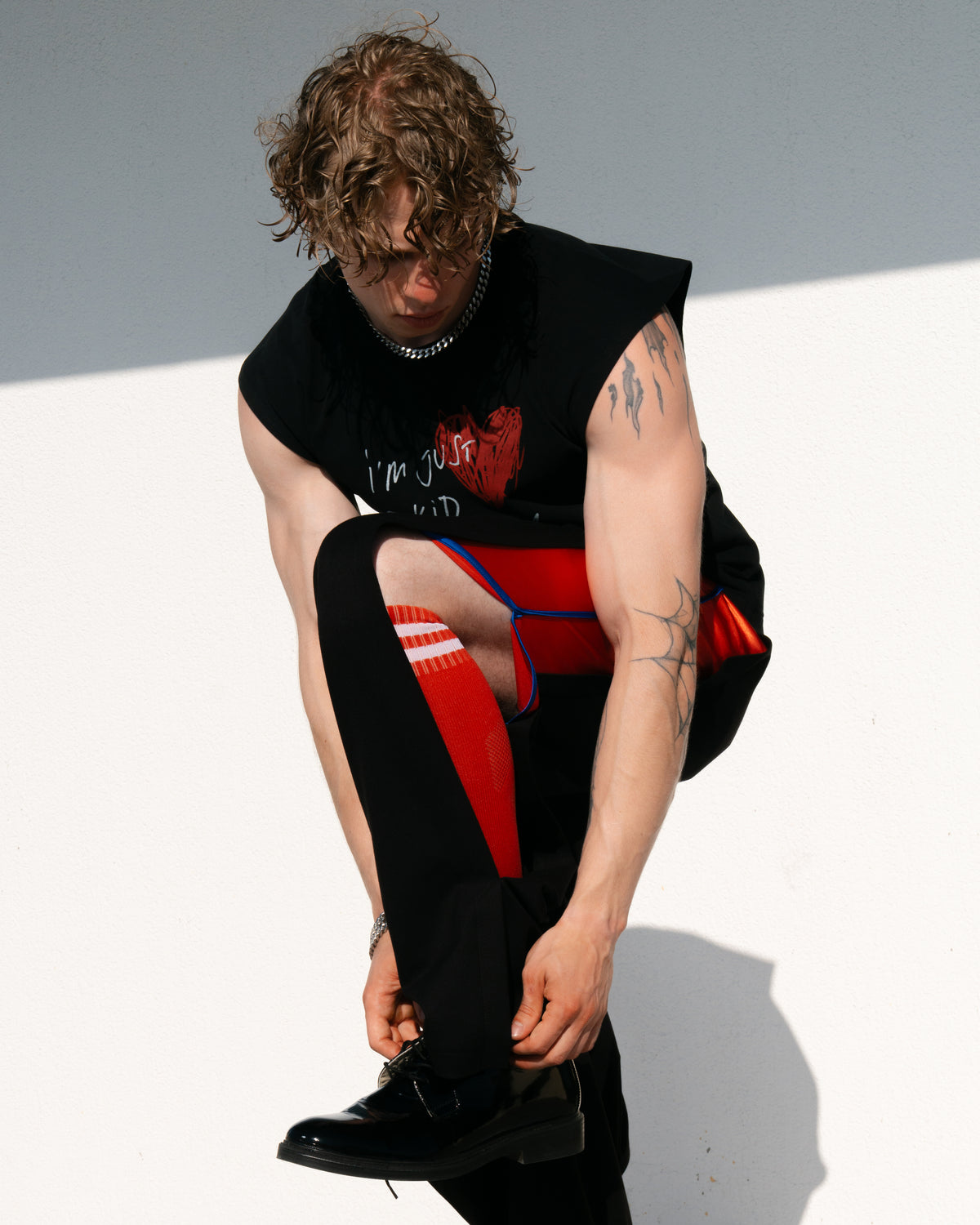 Double Agent Trousers with Red Insert