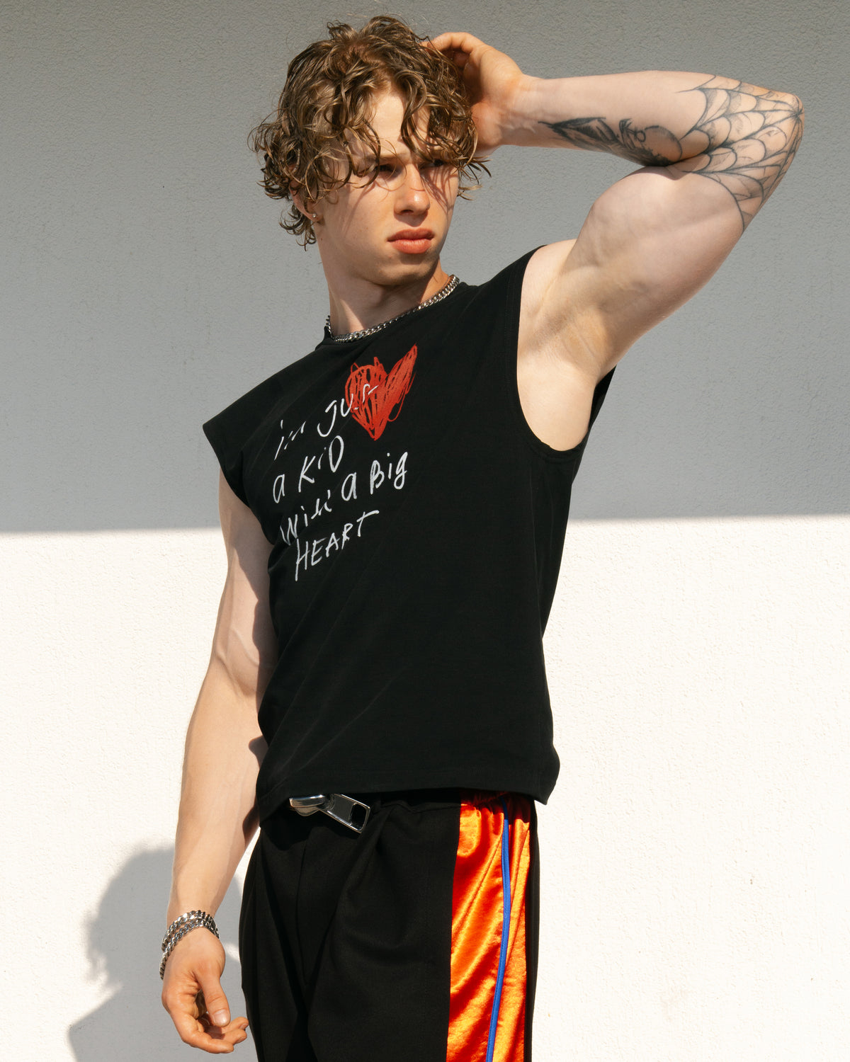 I'm just a kid Black Sleeveless T-shirt