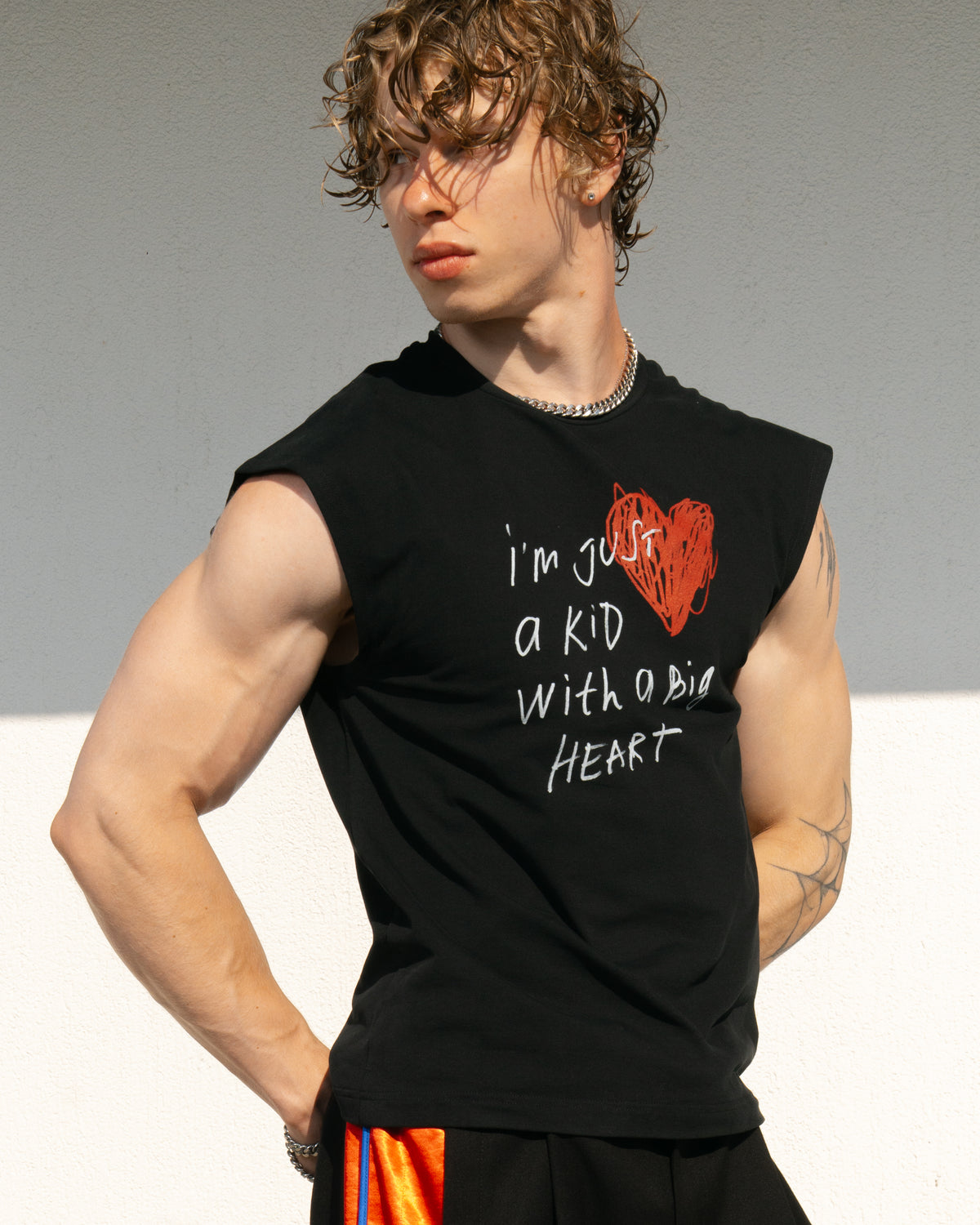 I'm just a kid Black Sleeveless T-shirt