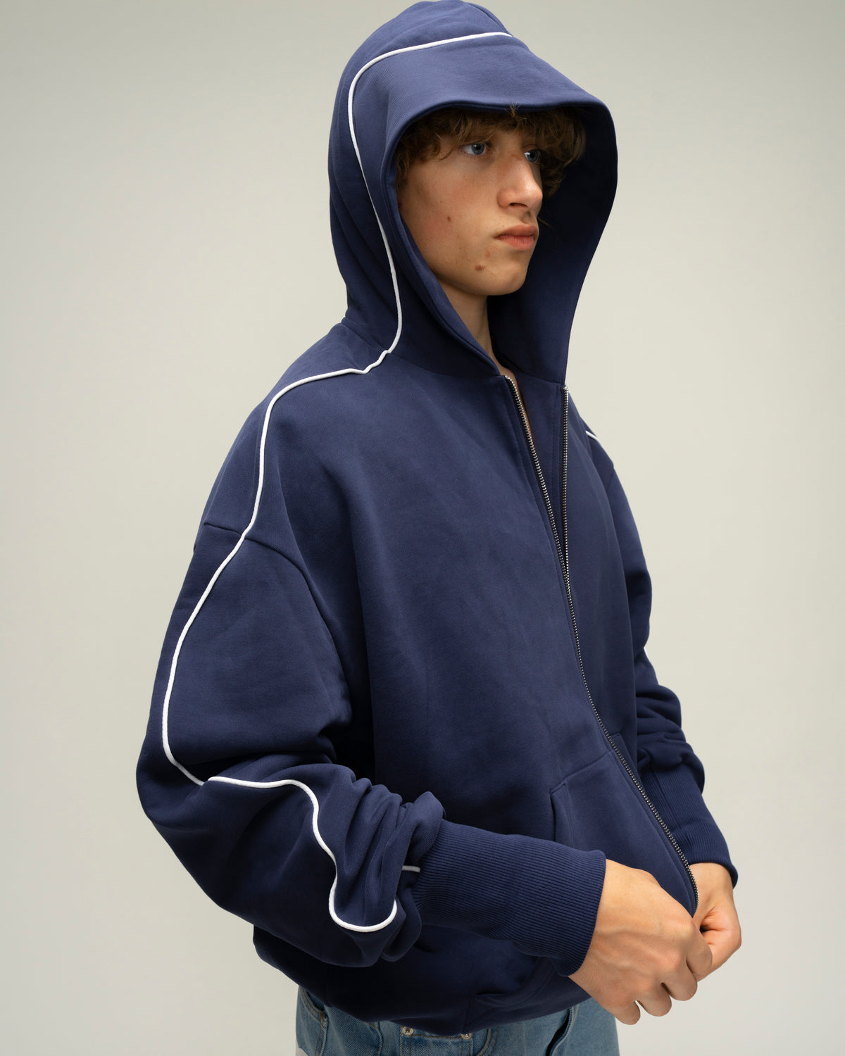 Sketch Navy Hoodie