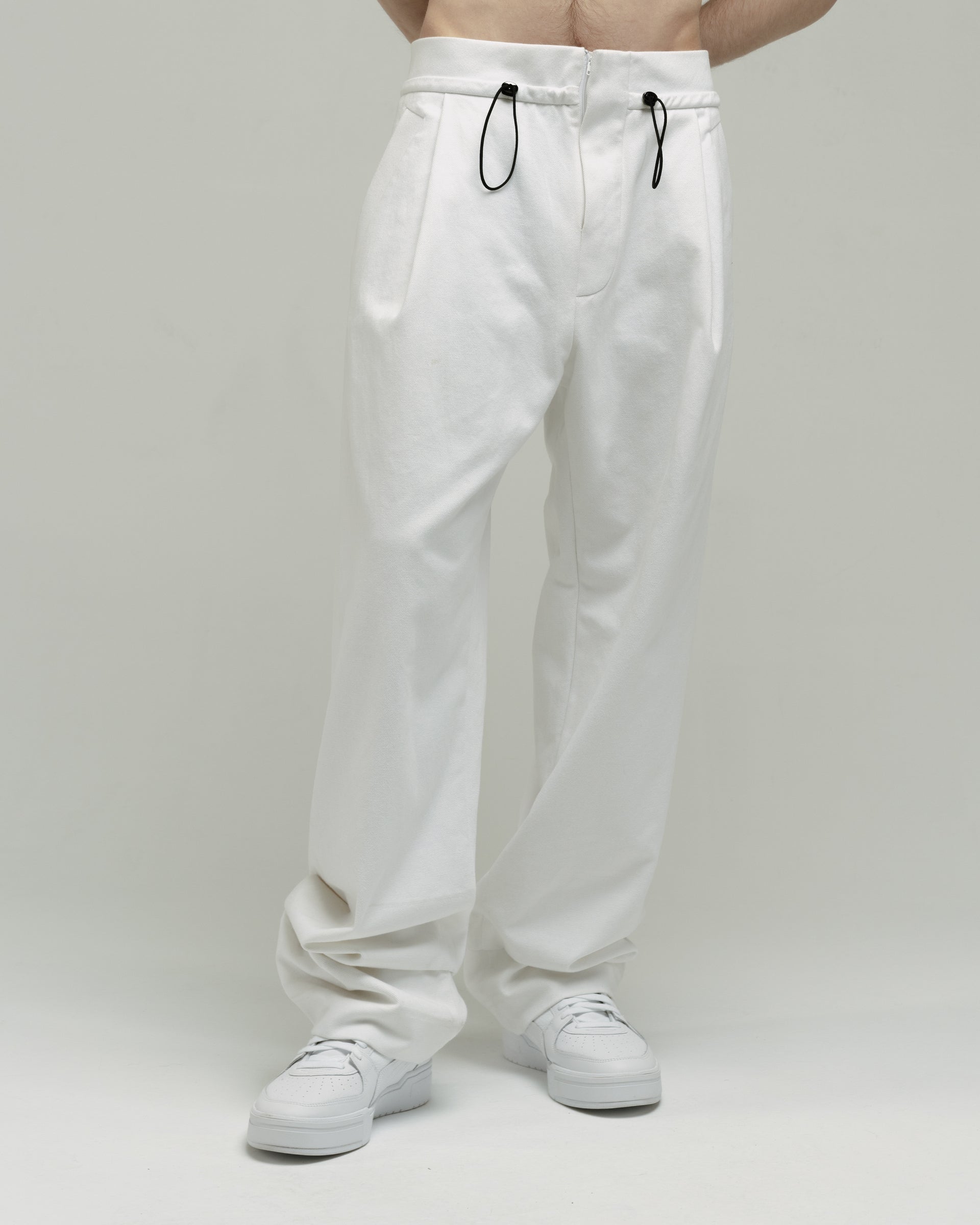 white cargo trousers "everything will turn out"