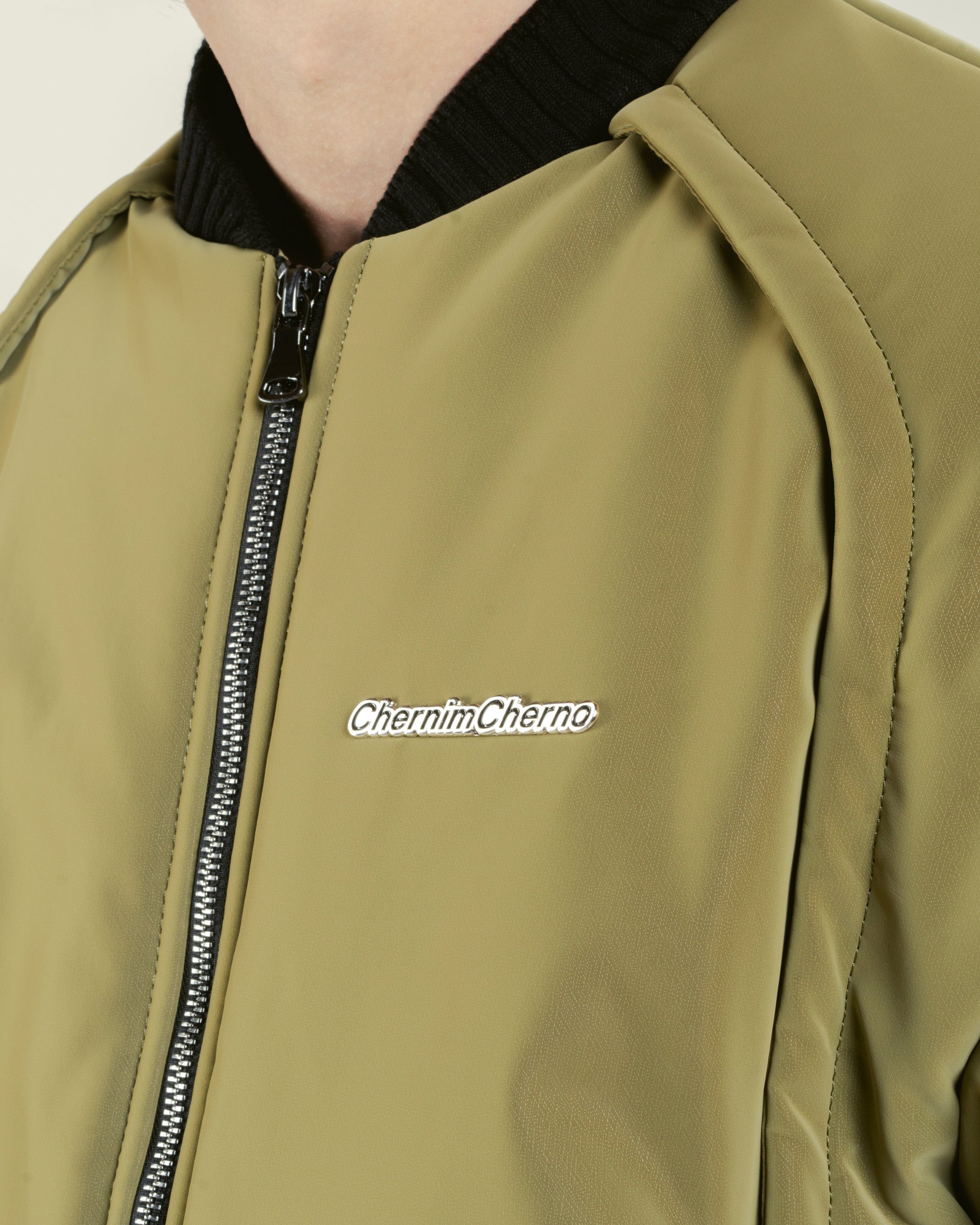 olive "retrocar" bomber jacket