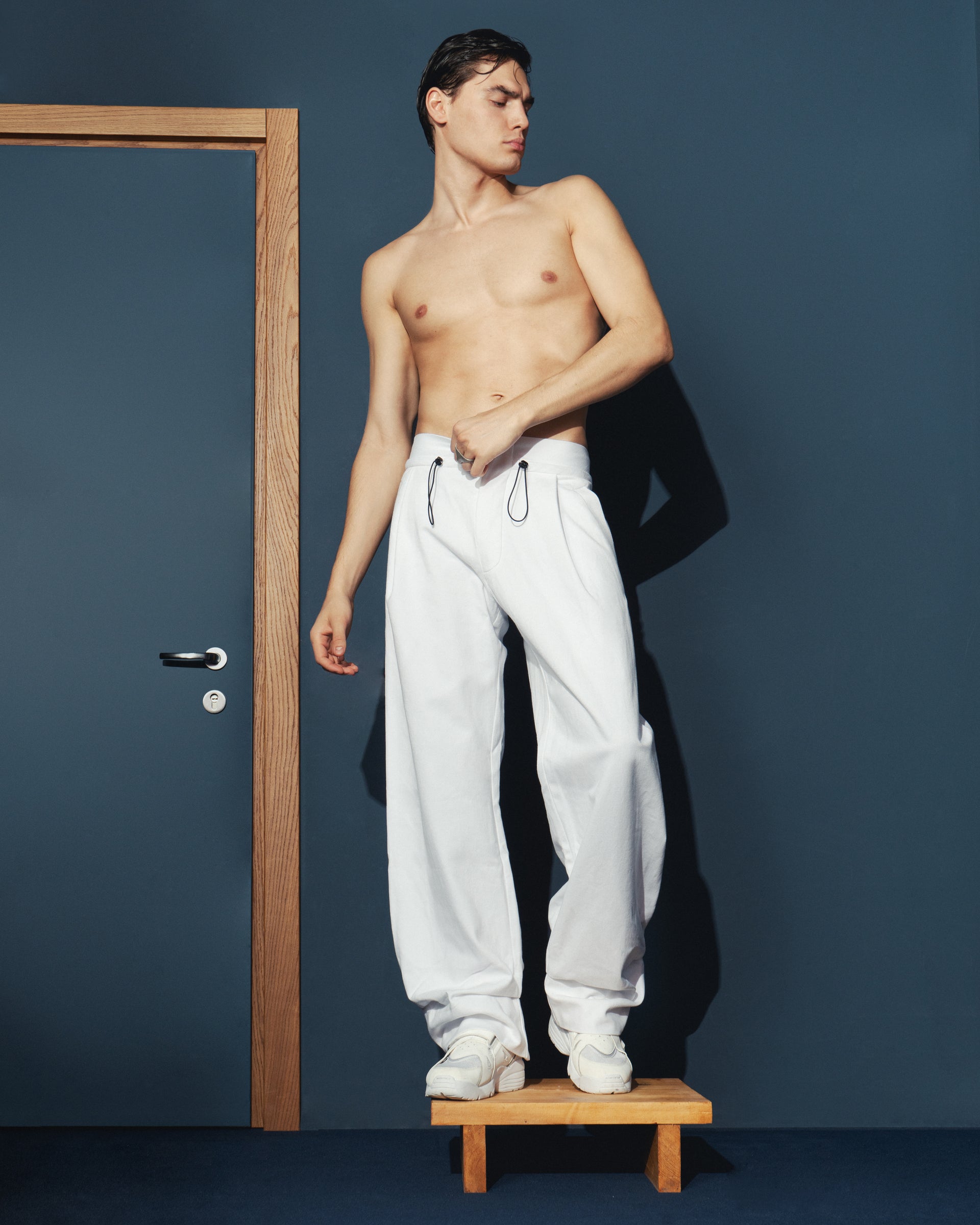 white cargo trousers "everything will turn out"