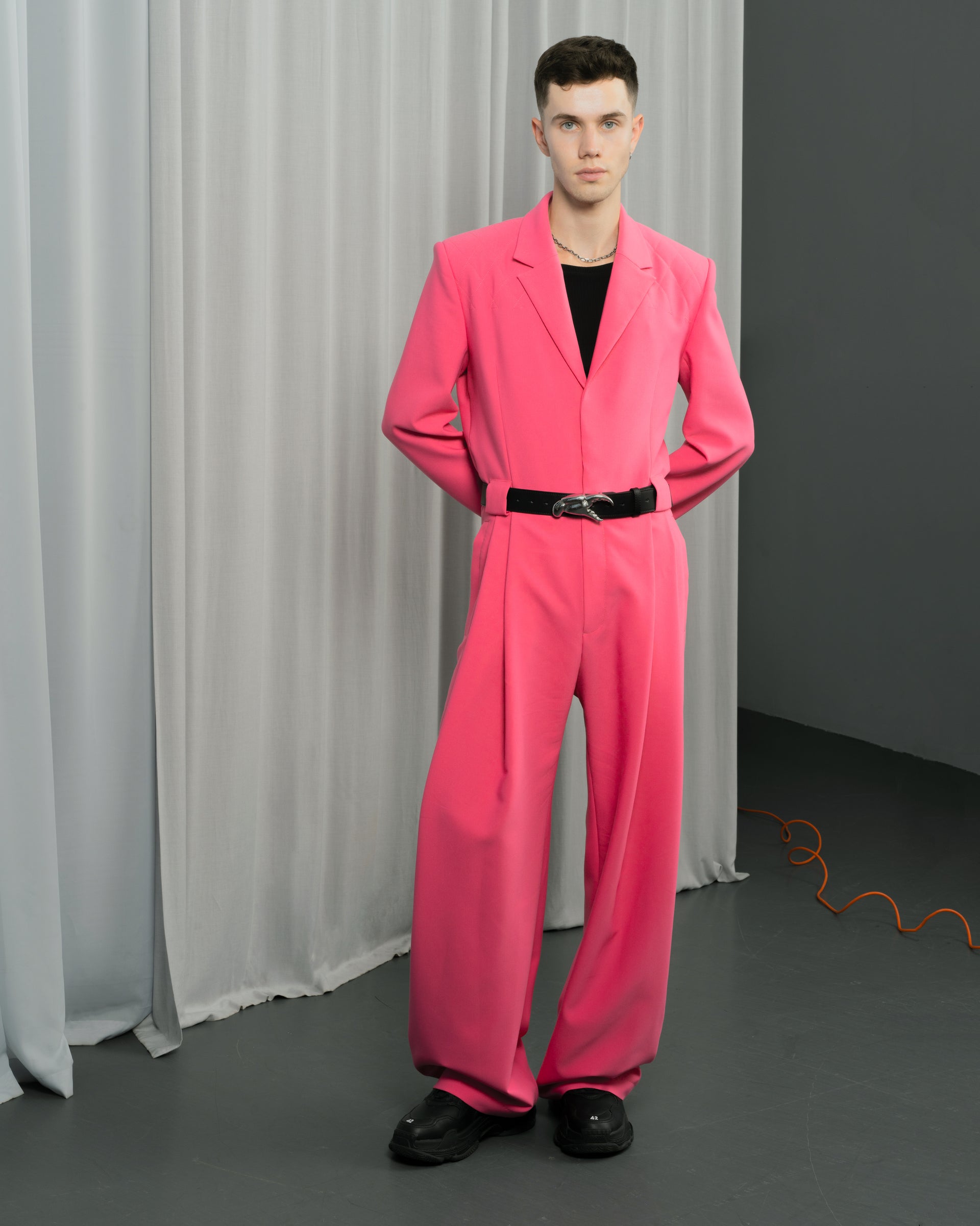 pink jumpsuit